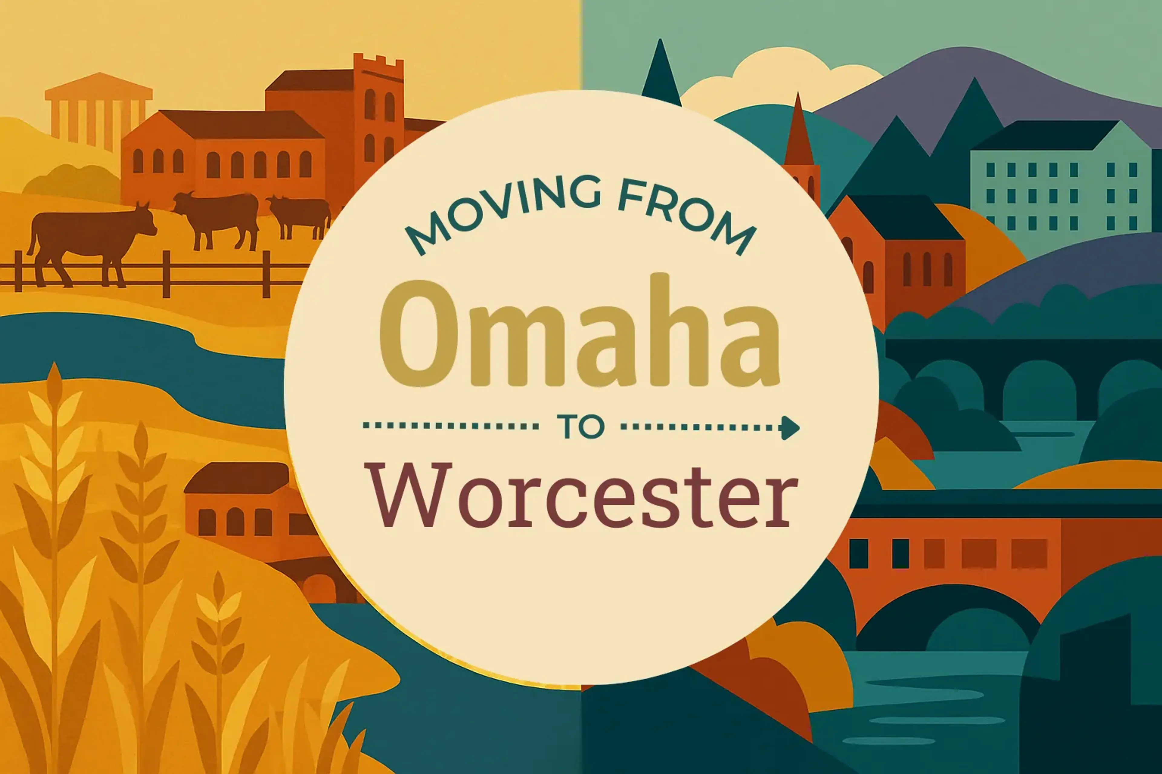 Side-by-side comparison of Omaha to Worcester moving companies
