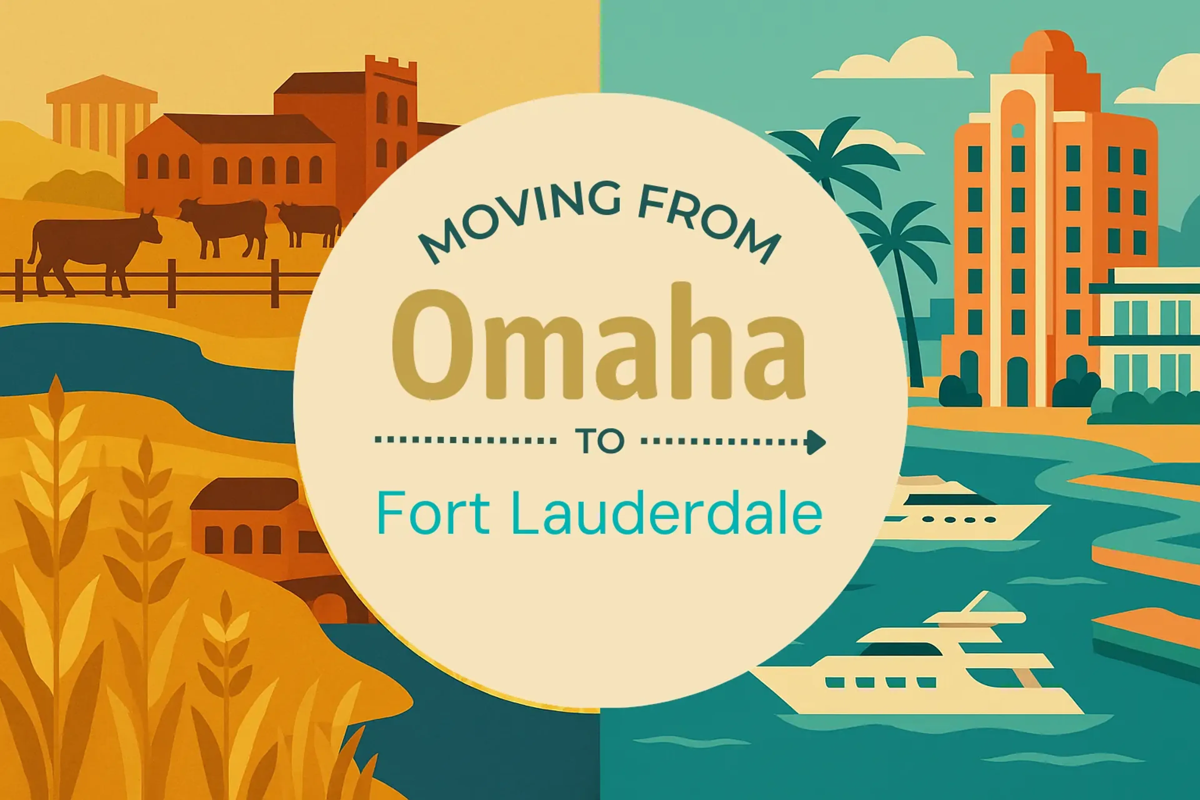 Side-by-side comparison of Omaha to Fort Lauderdale moving companies