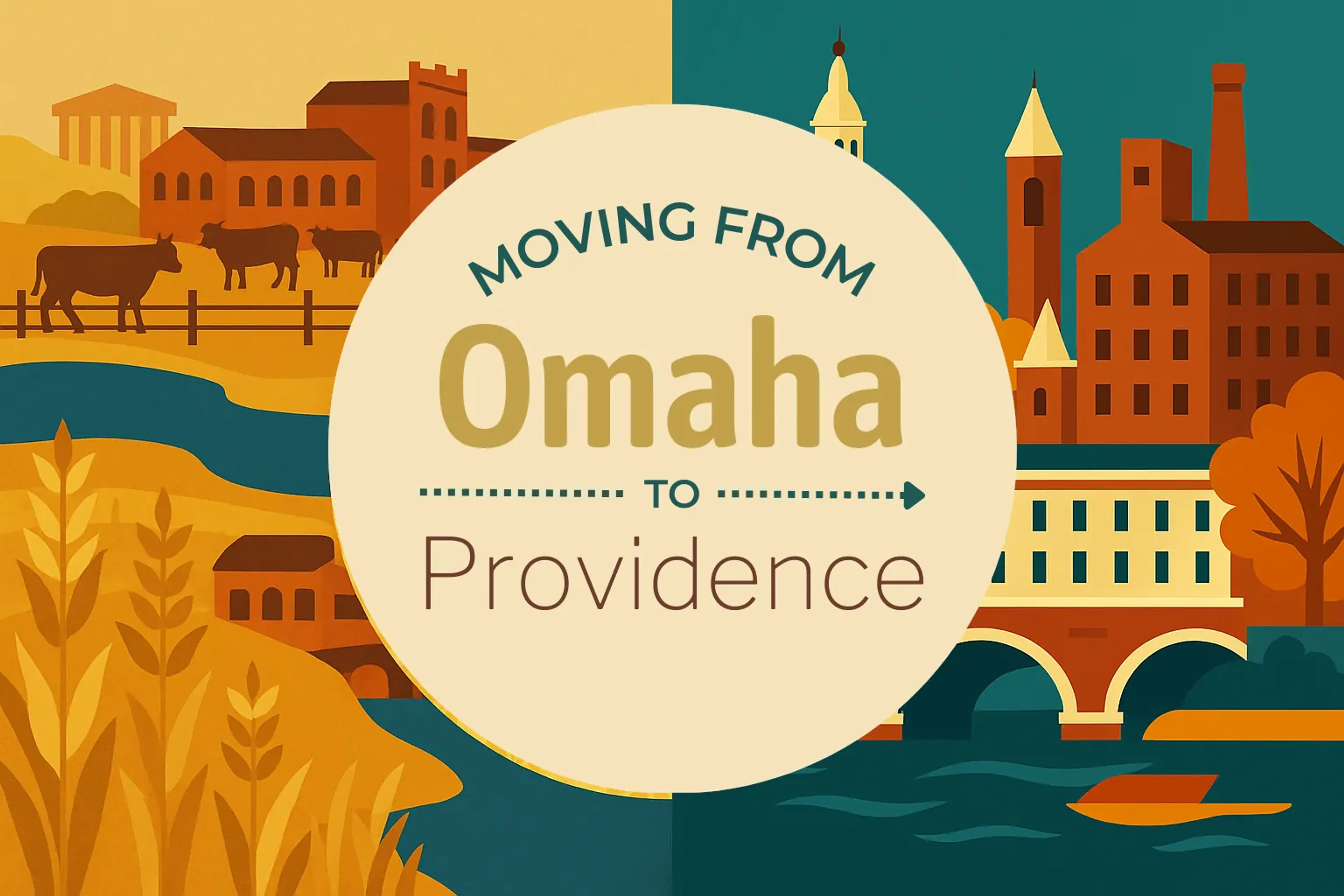 Side-by-side comparison of Omaha to Providence moving companies