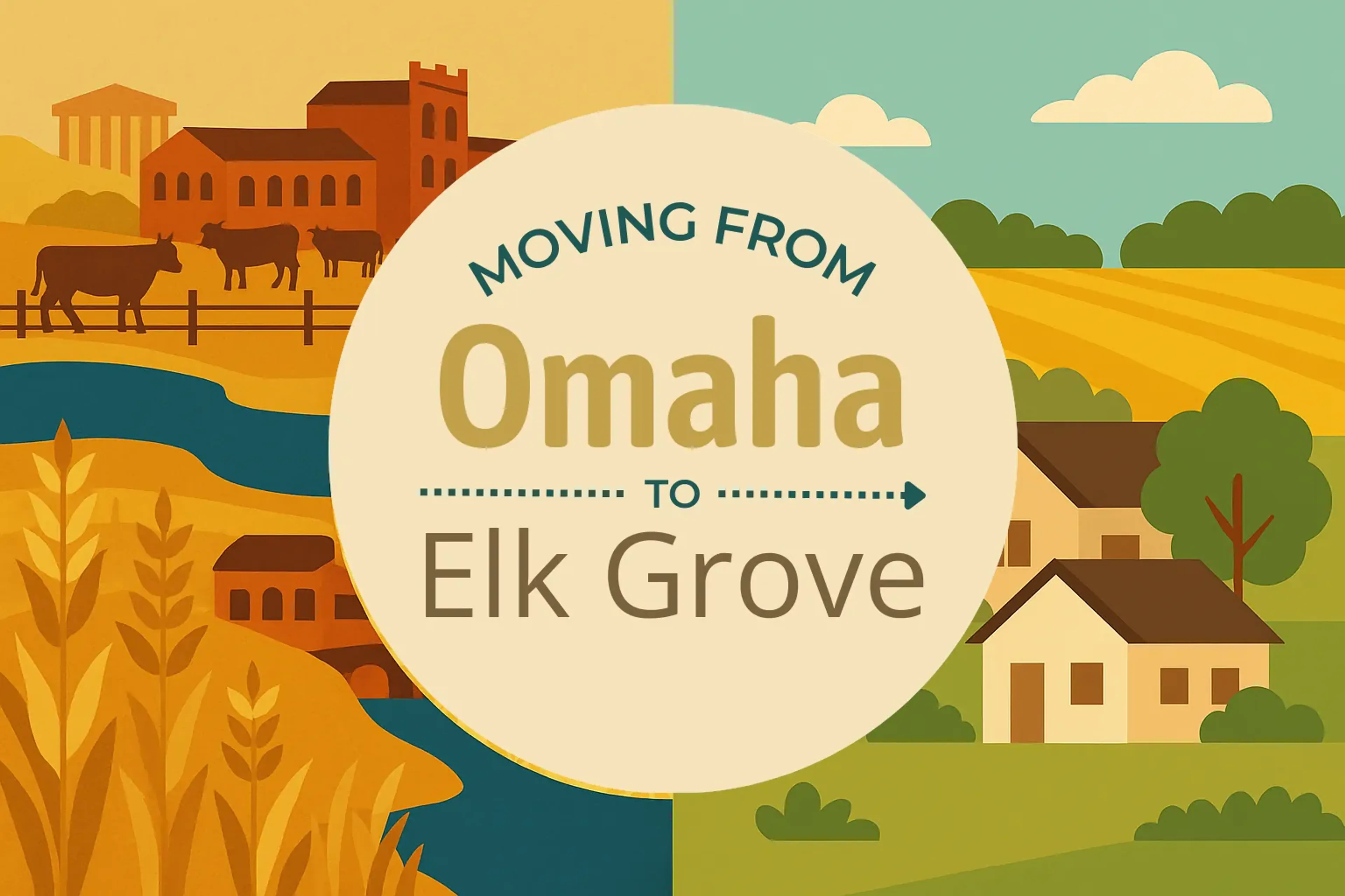 Side-by-side comparison of Omaha to Elk Grove moving companies