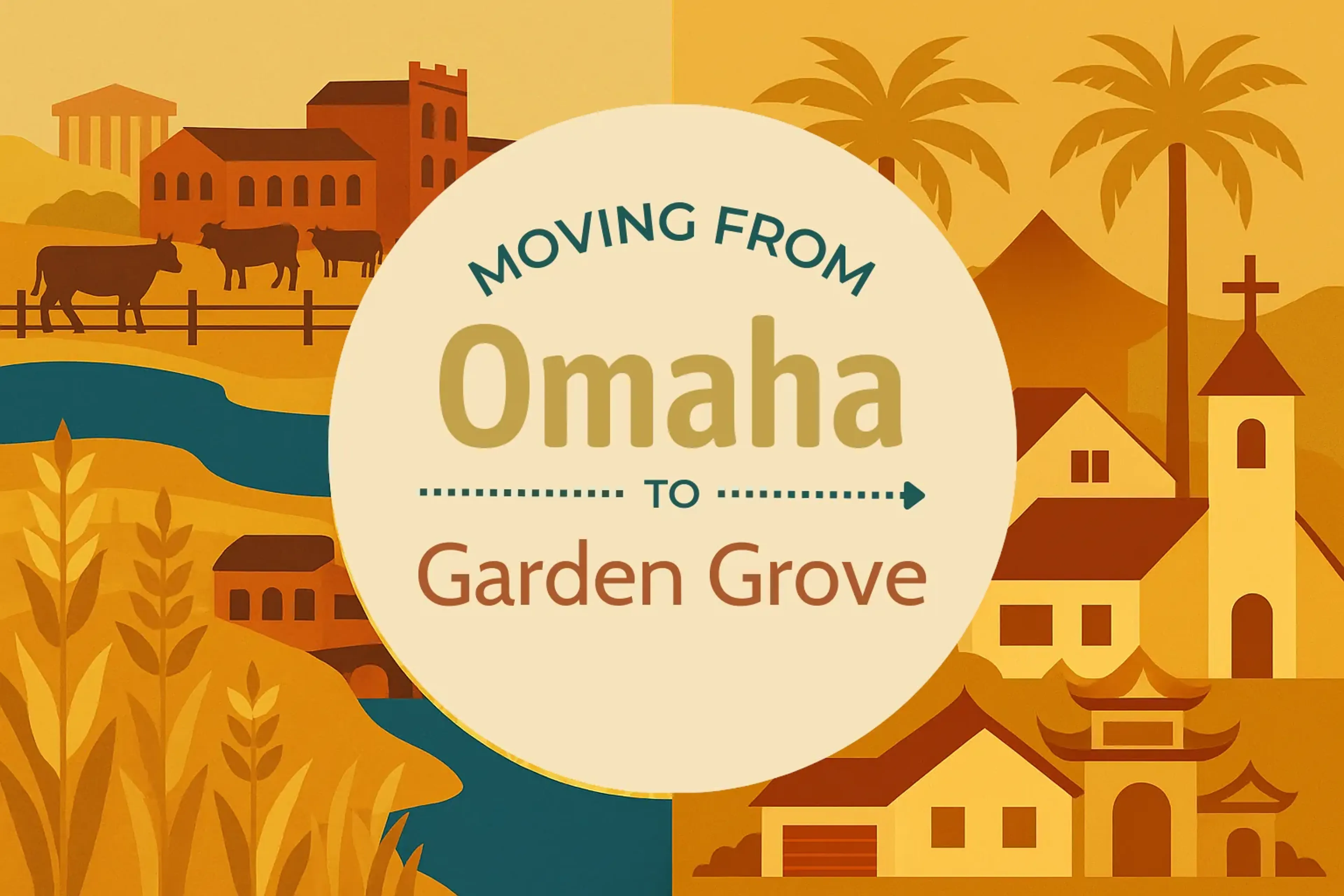 Side-by-side comparison of Omaha to Garden Grove moving companies