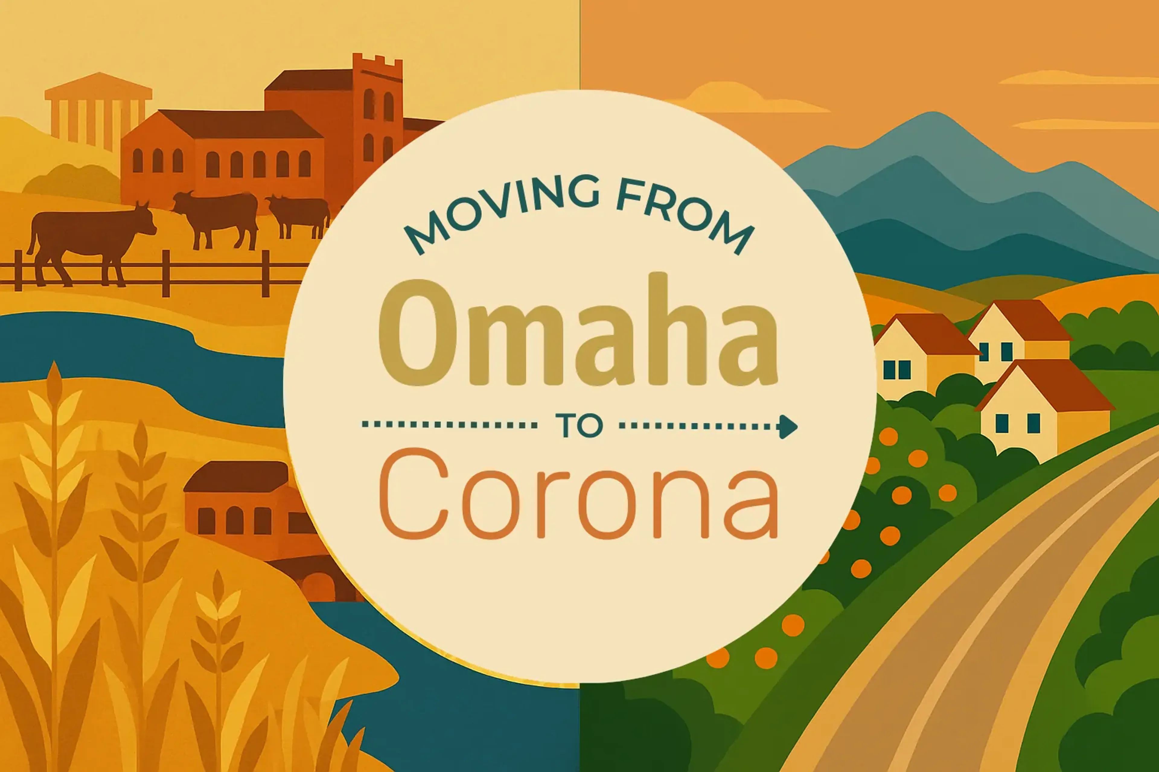 Side-by-side comparison of Omaha to Corona moving companies
