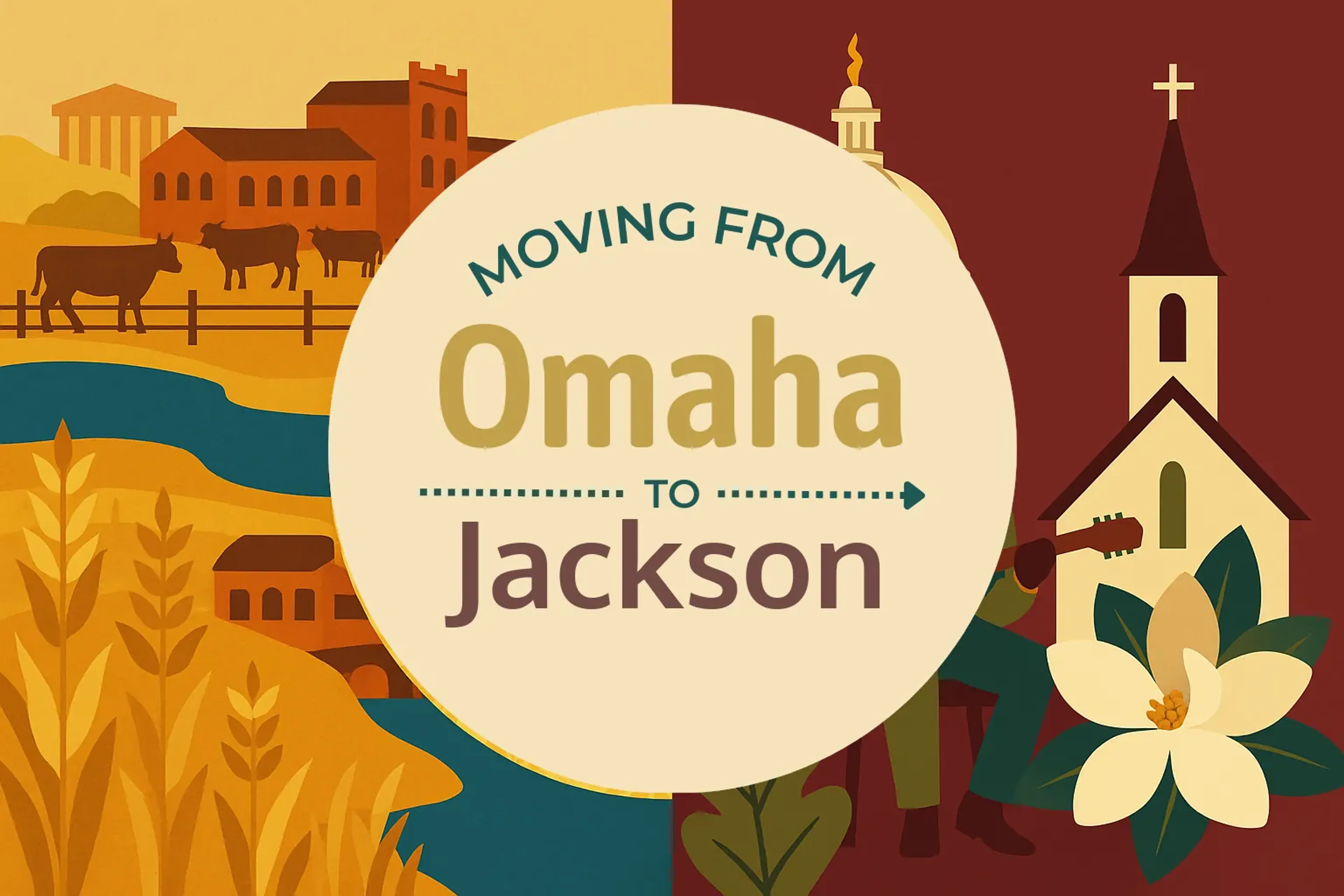 Side-by-side comparison of Omaha to Jackson moving companies