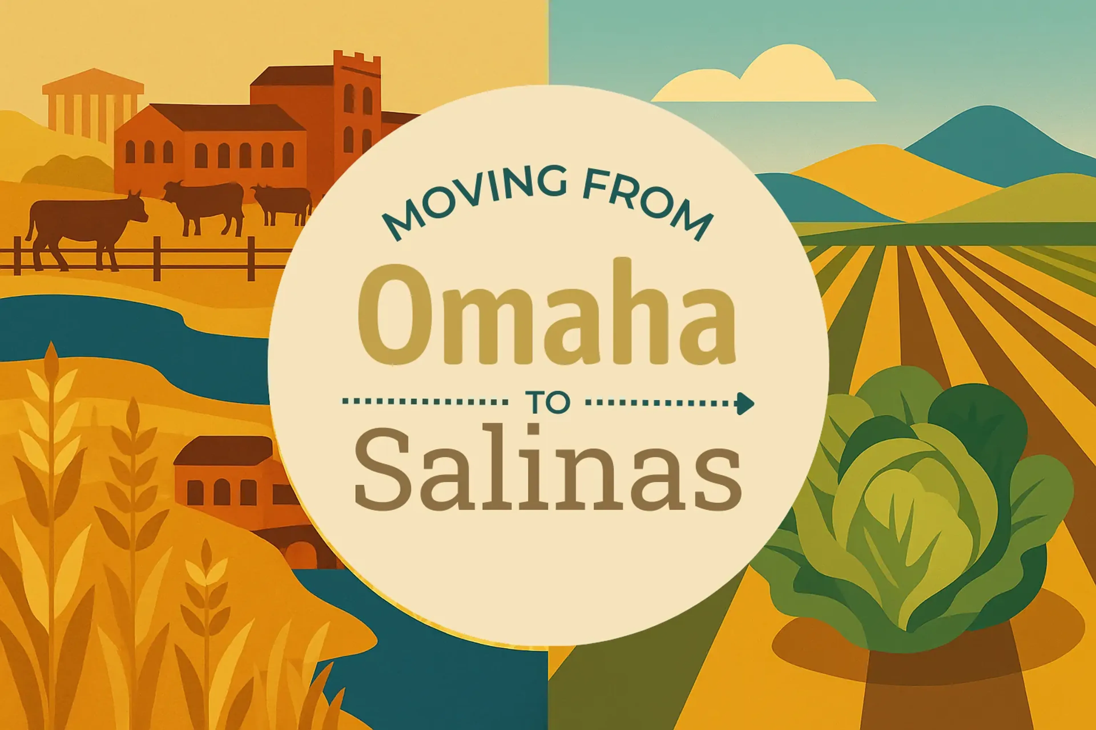 Side-by-side comparison of Omaha to Salinas moving companies