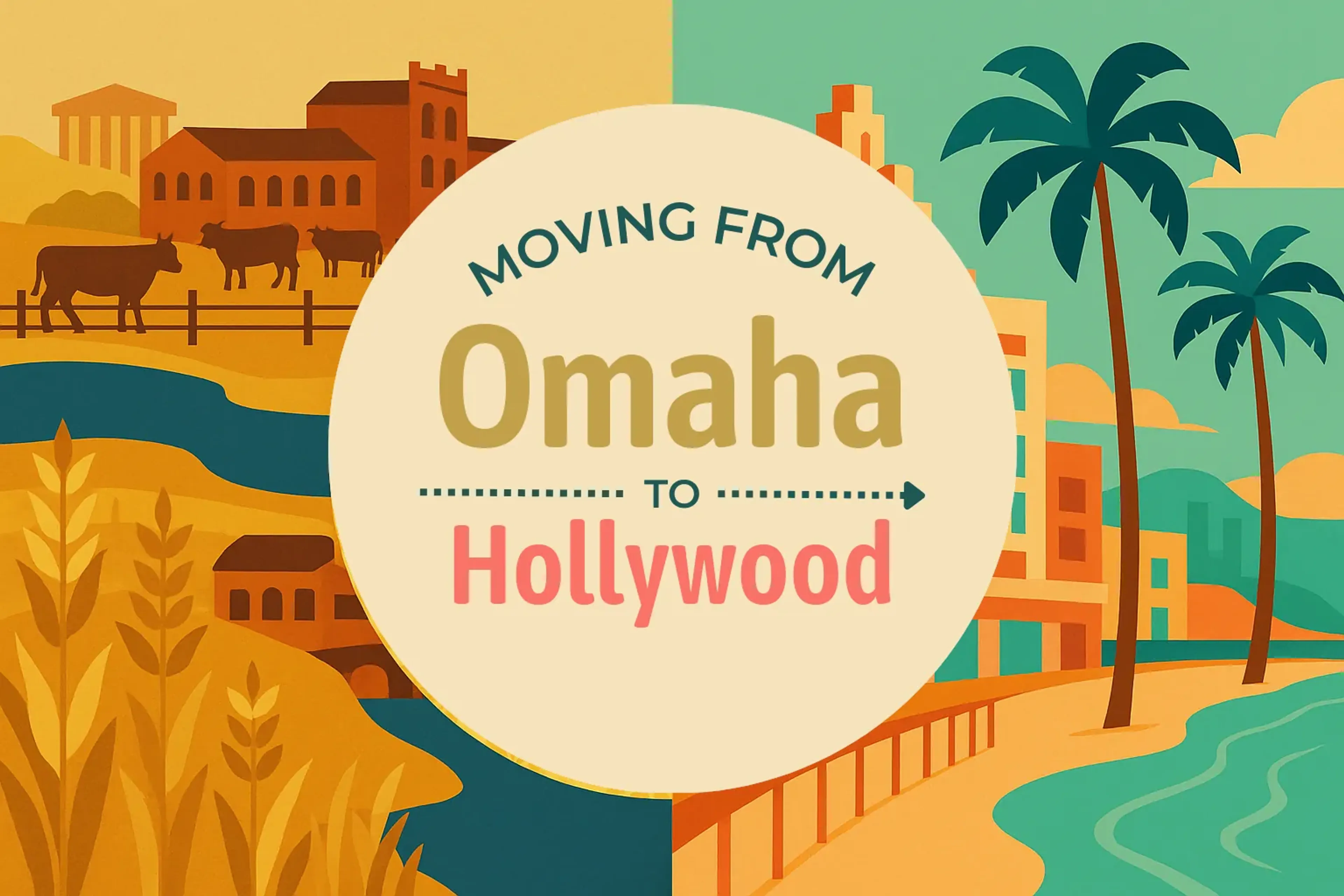 Side-by-side comparison of Omaha to Hollywood moving companies