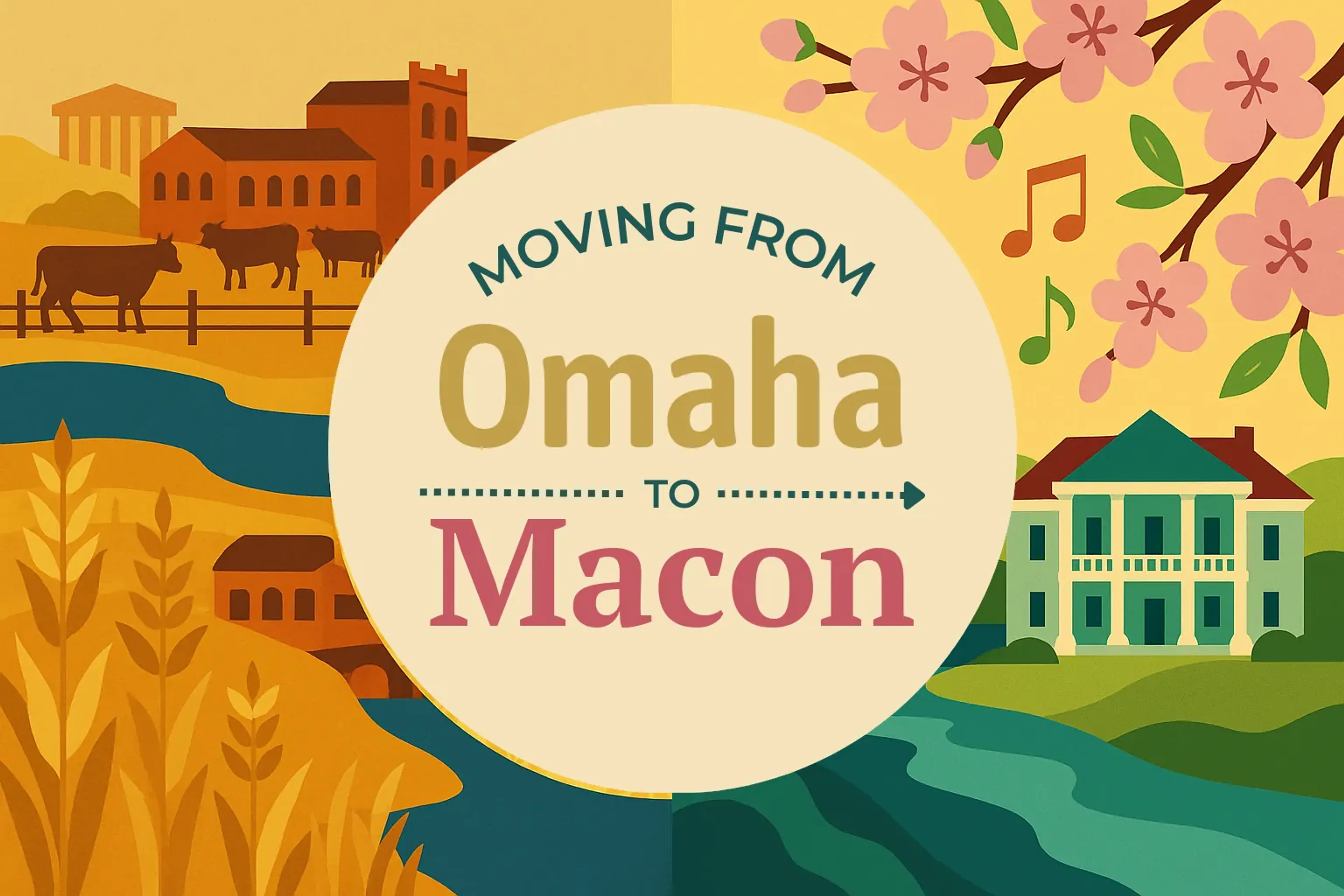Side-by-side comparison of Omaha to Macon moving companies