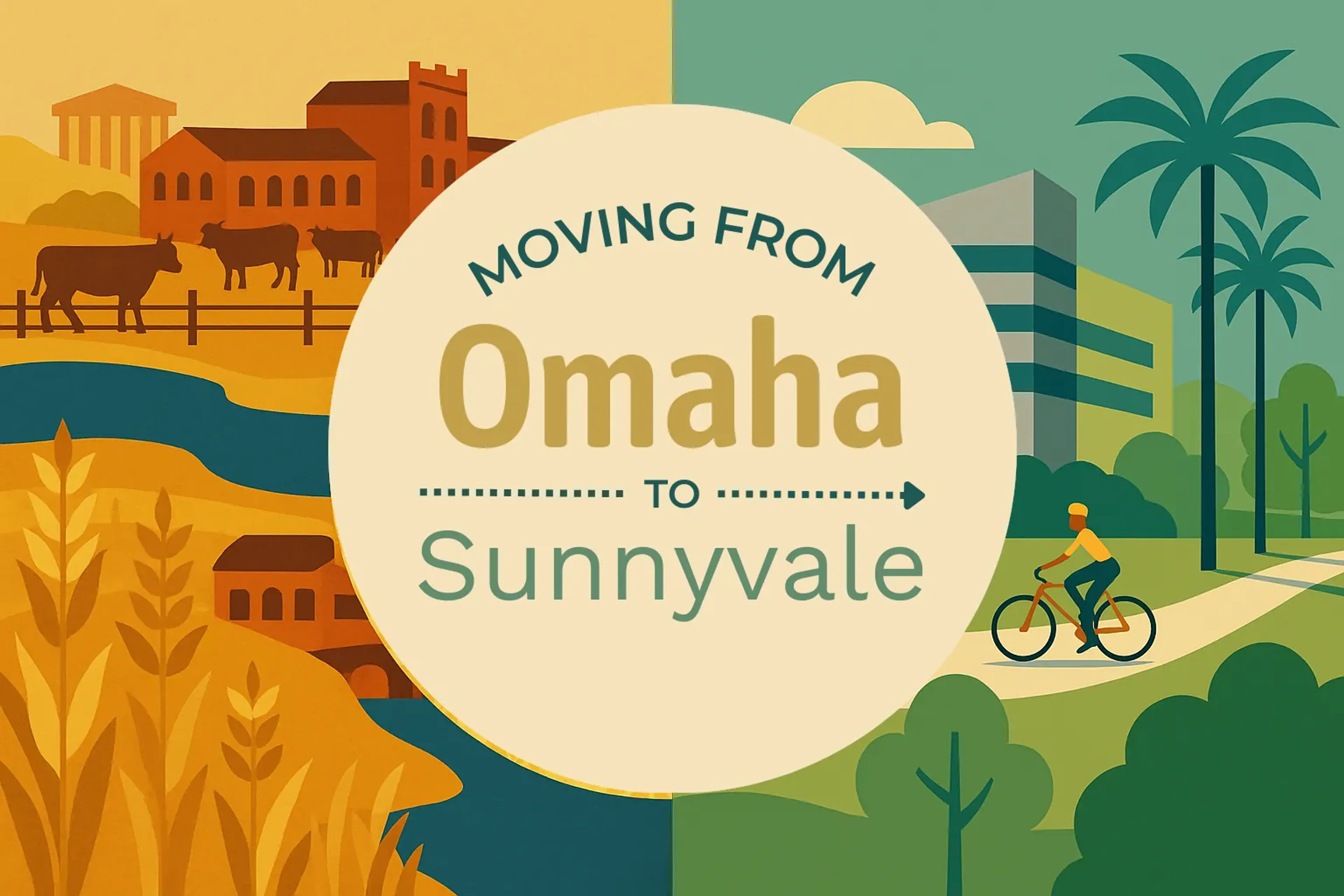 Side-by-side comparison of Omaha to Sunnyvale moving companies