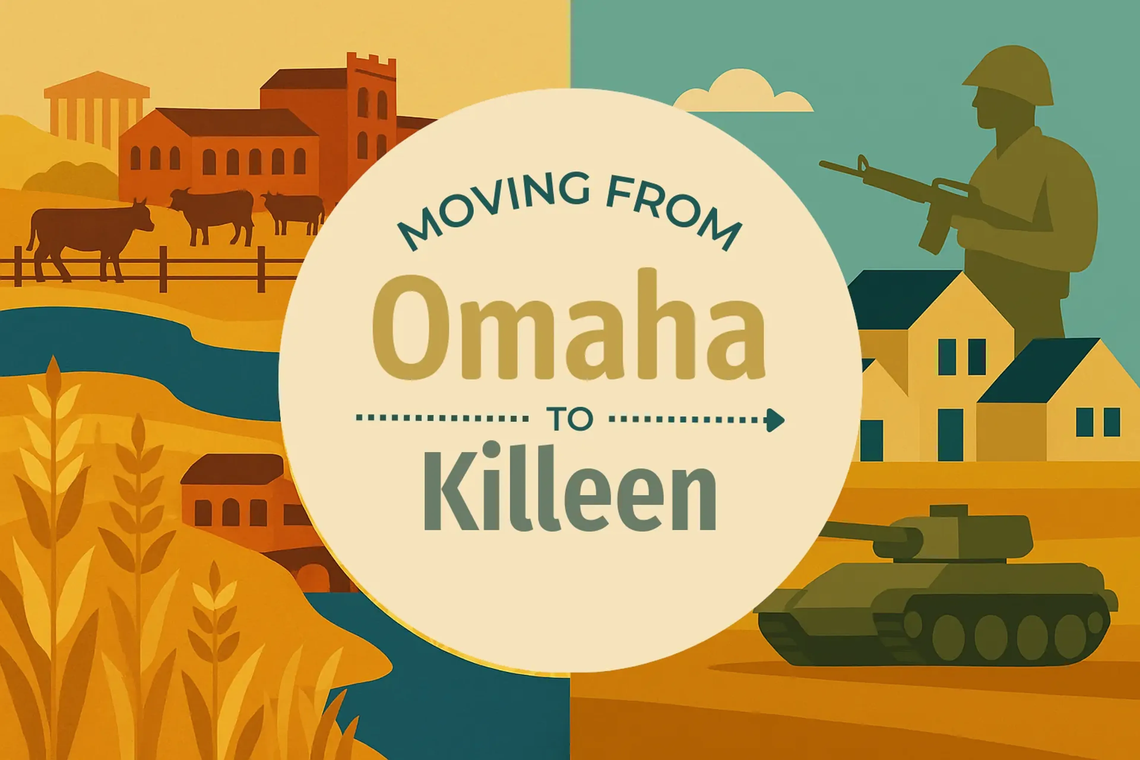Side-by-side comparison of Omaha to Killeen moving companies