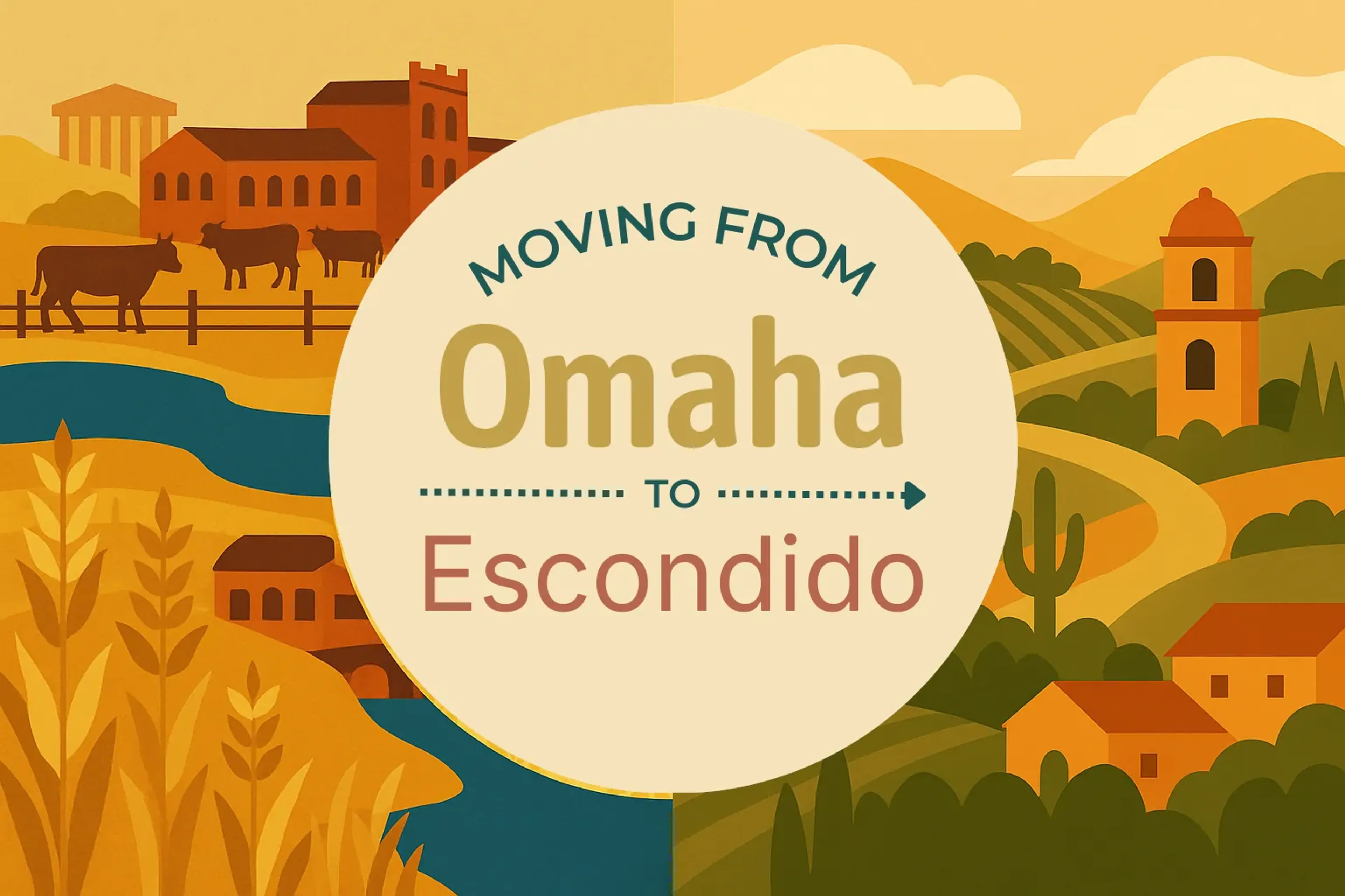 Side-by-side comparison of Omaha to Escondido moving companies