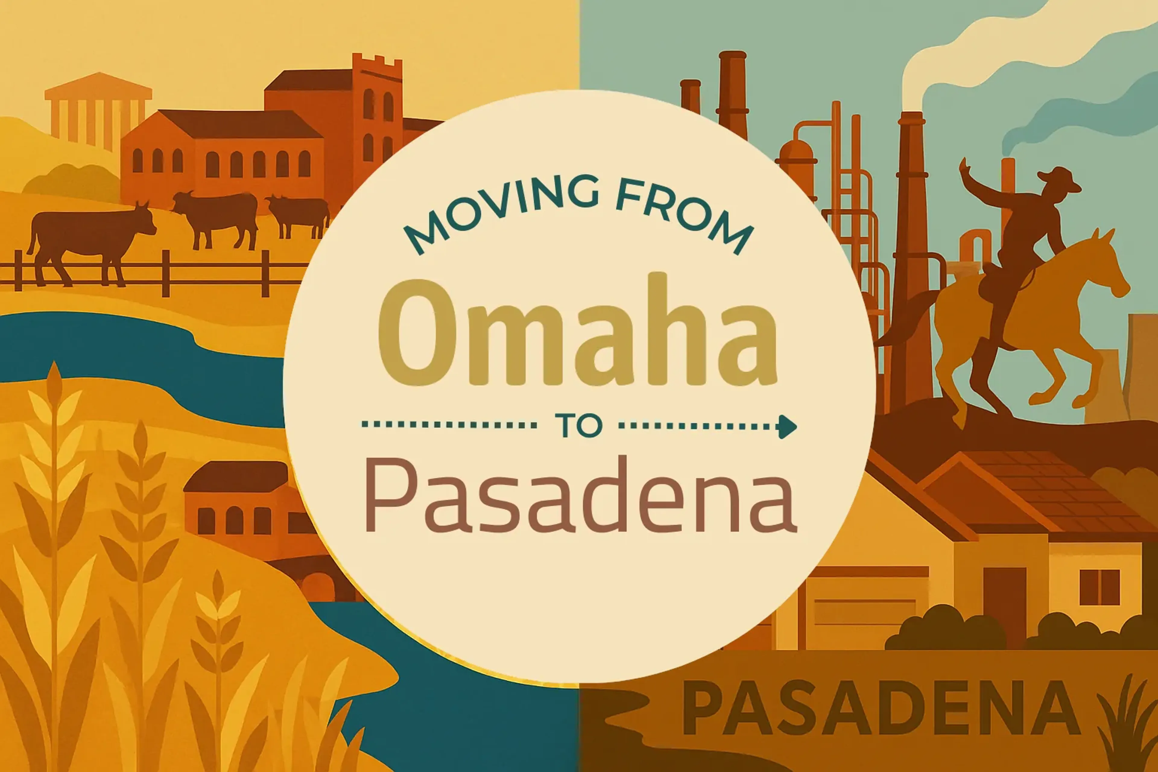 Side-by-side comparison of Omaha to Pasadena moving companies