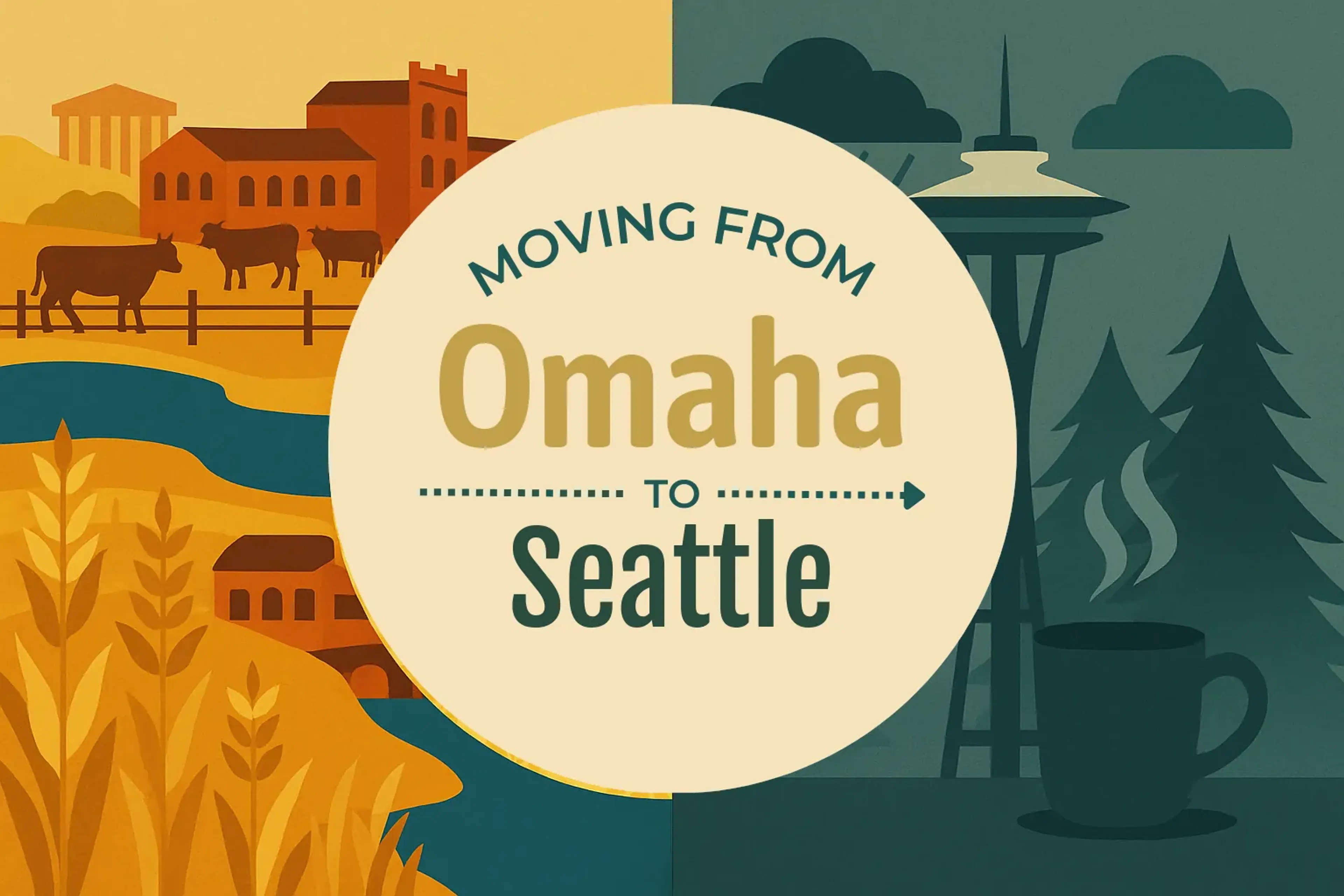 Side-by-side comparison of Omaha to Seattle moving companies