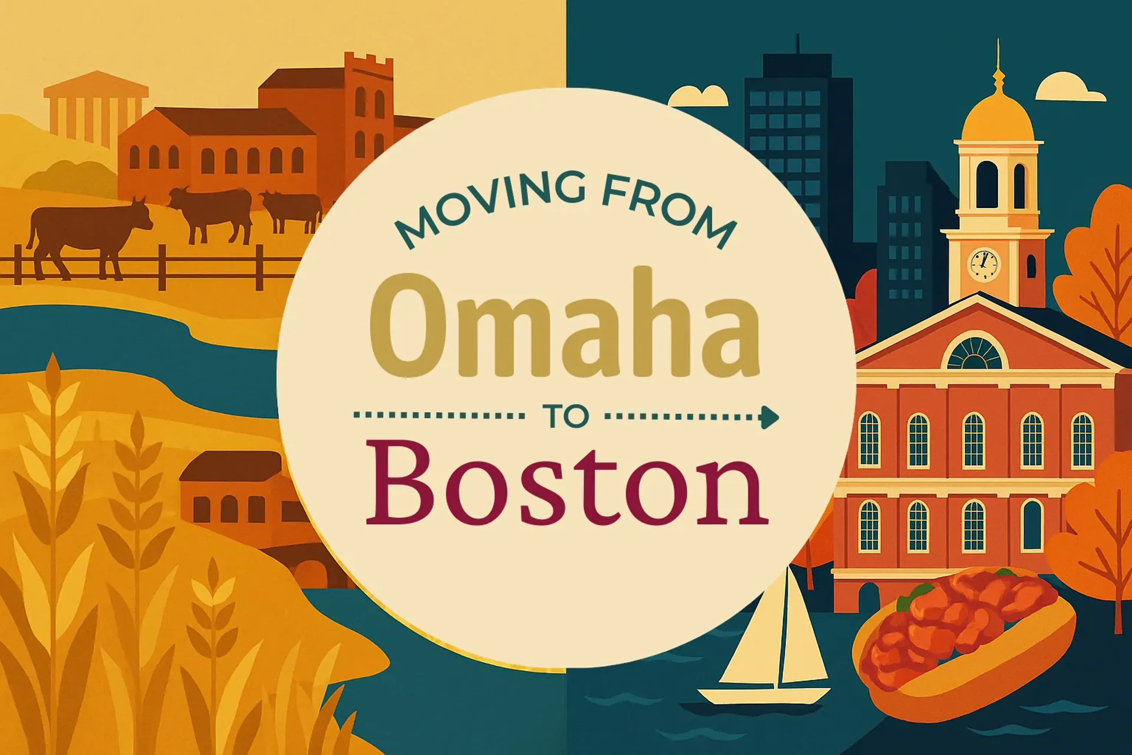 Side-by-side comparison of Omaha to Boston moving companies