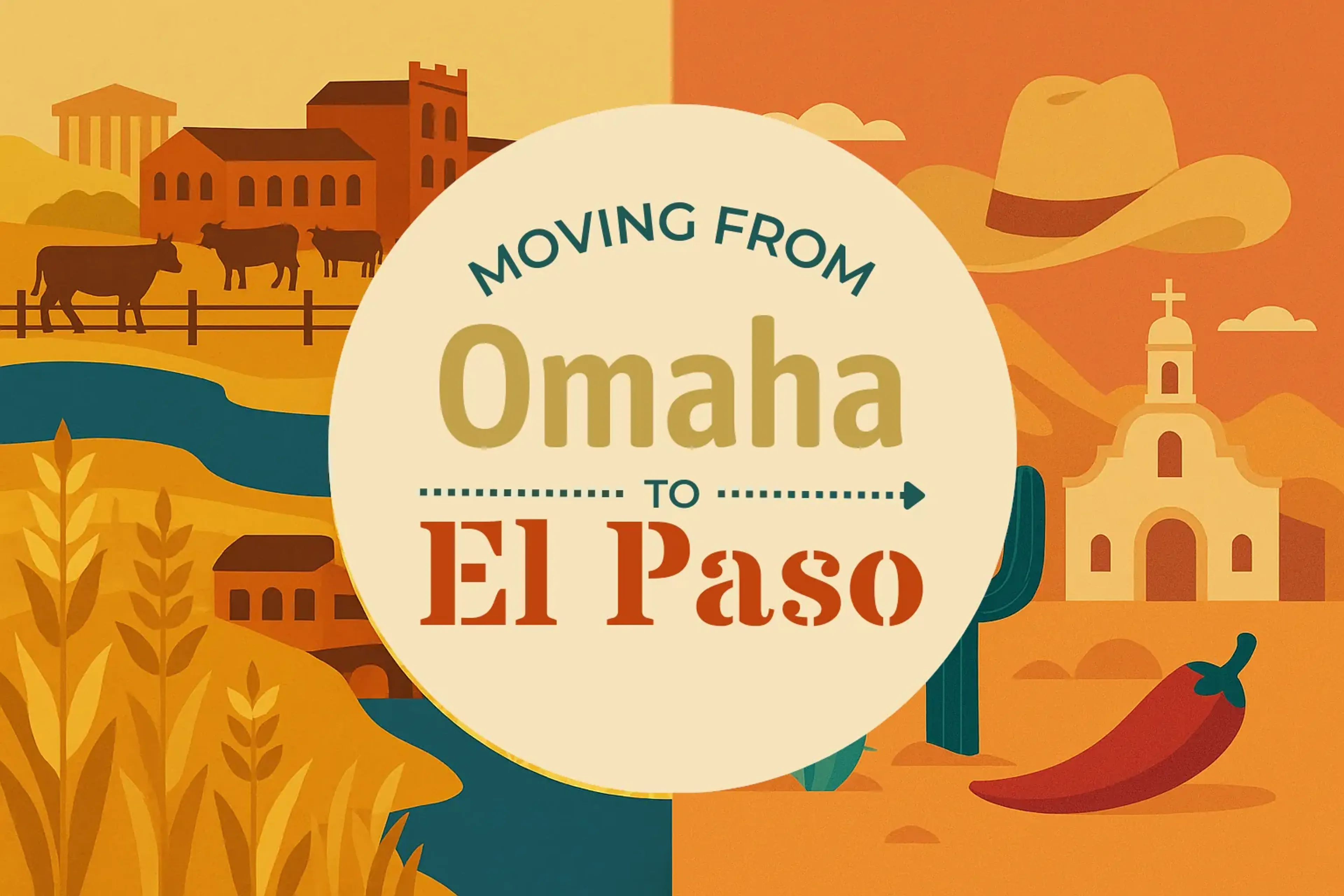 Side-by-side comparison of Omaha to El Paso moving companies