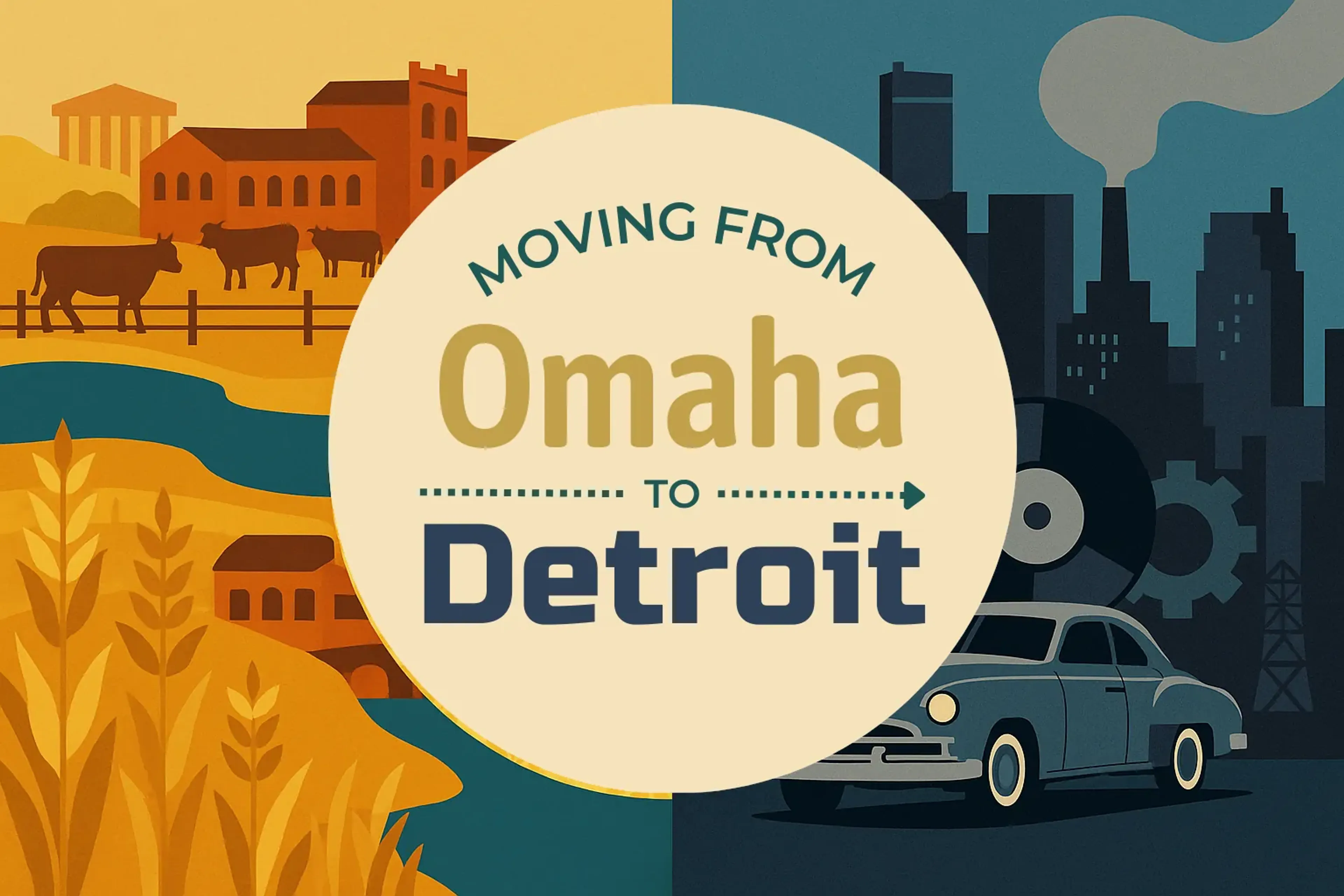 Side-by-side comparison of Omaha to Detroit moving companies
