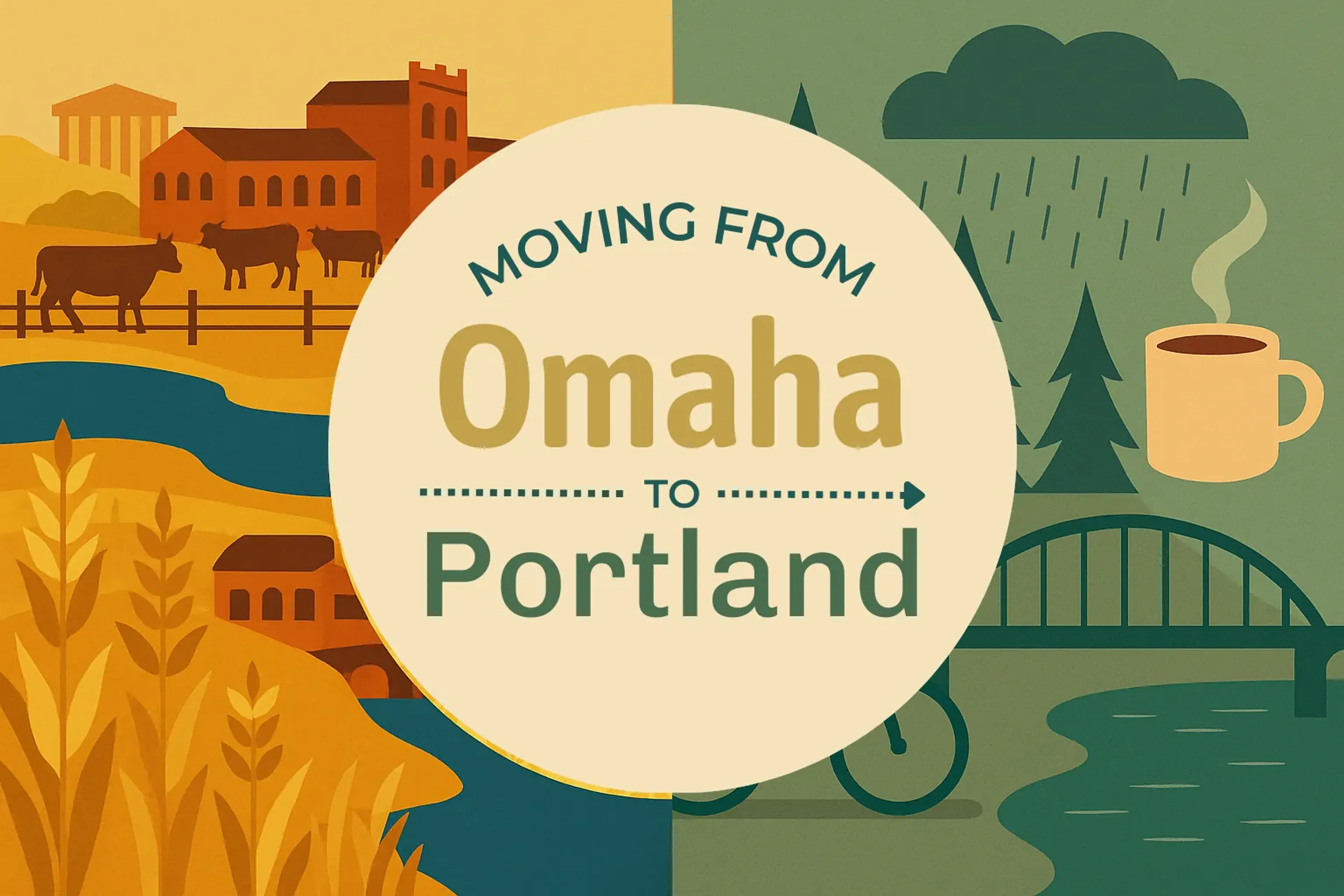Side-by-side comparison of Omaha to Portland moving companies