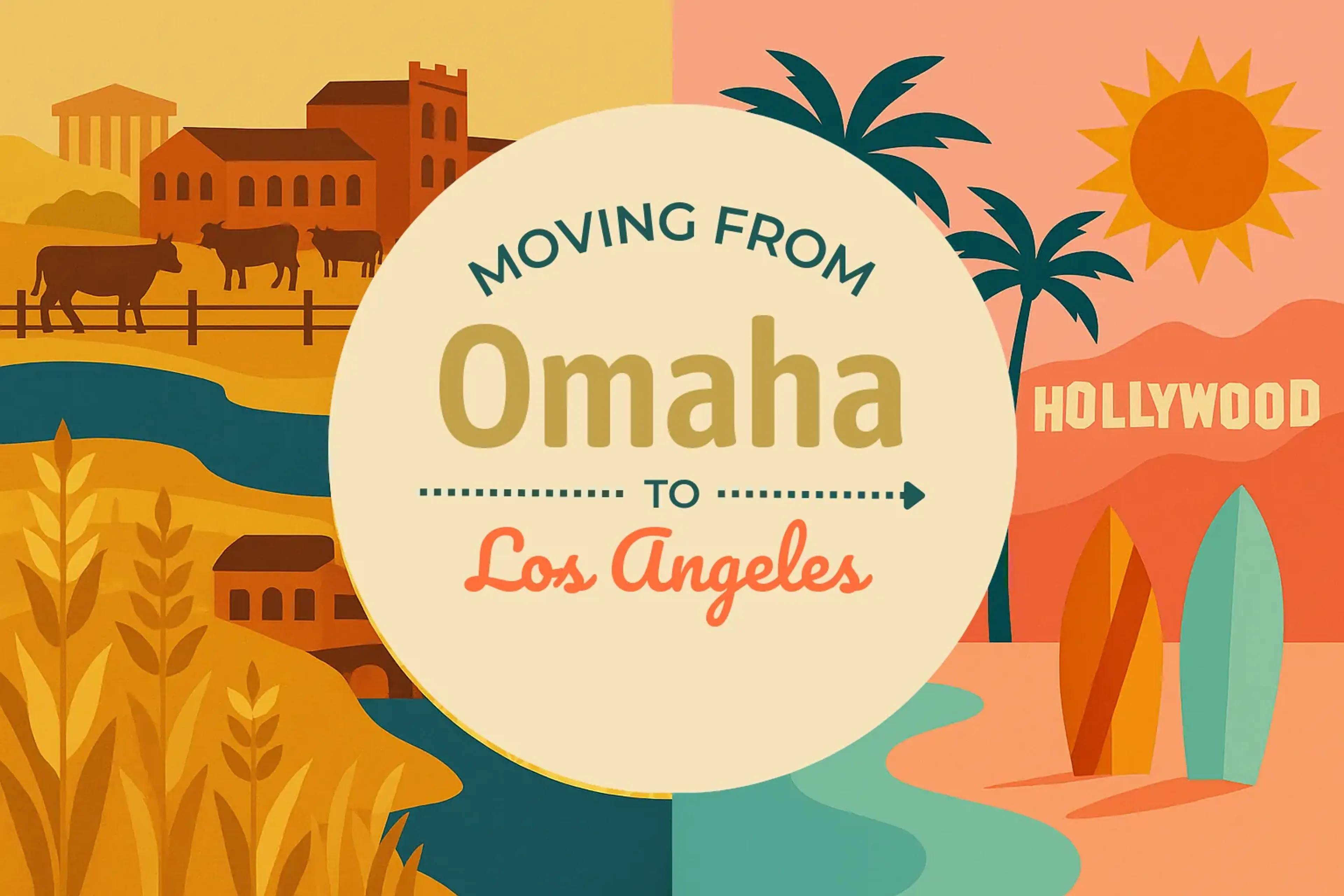 Side-by-side comparison of Omaha to Los Angeles moving companies