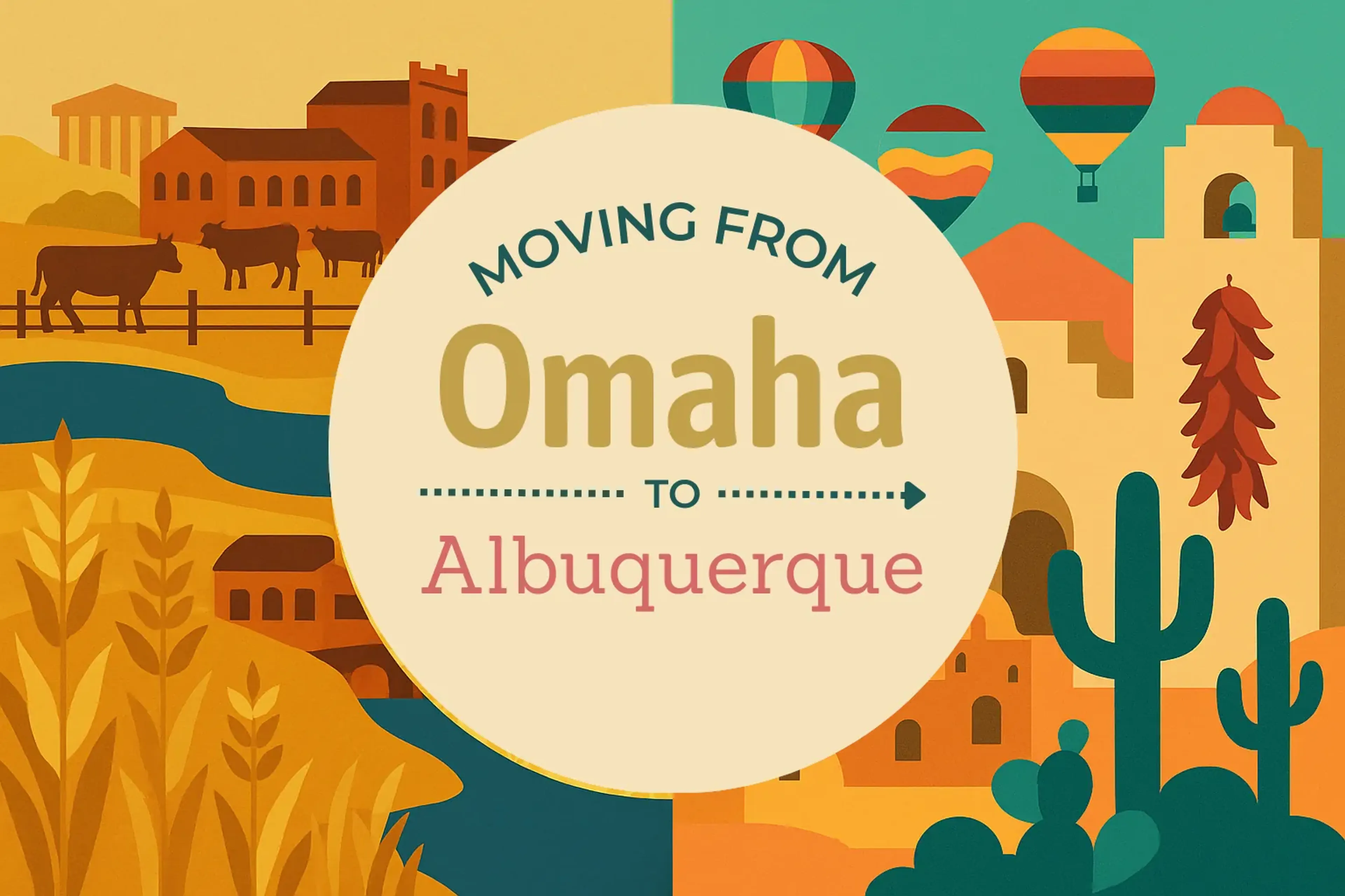 Side-by-side comparison of Omaha to Albuquerque moving companies