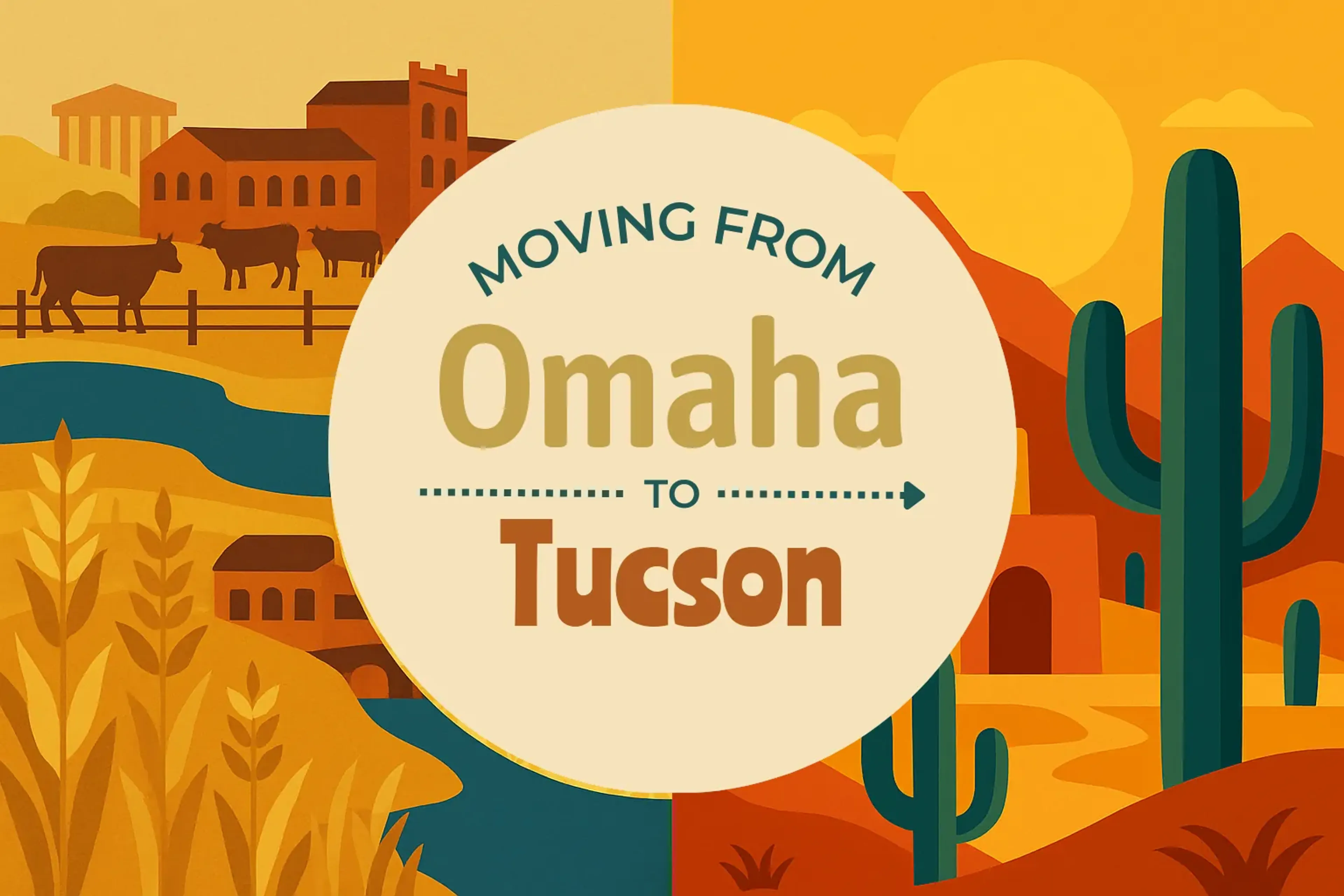Side-by-side comparison of Omaha to Tucson moving companies