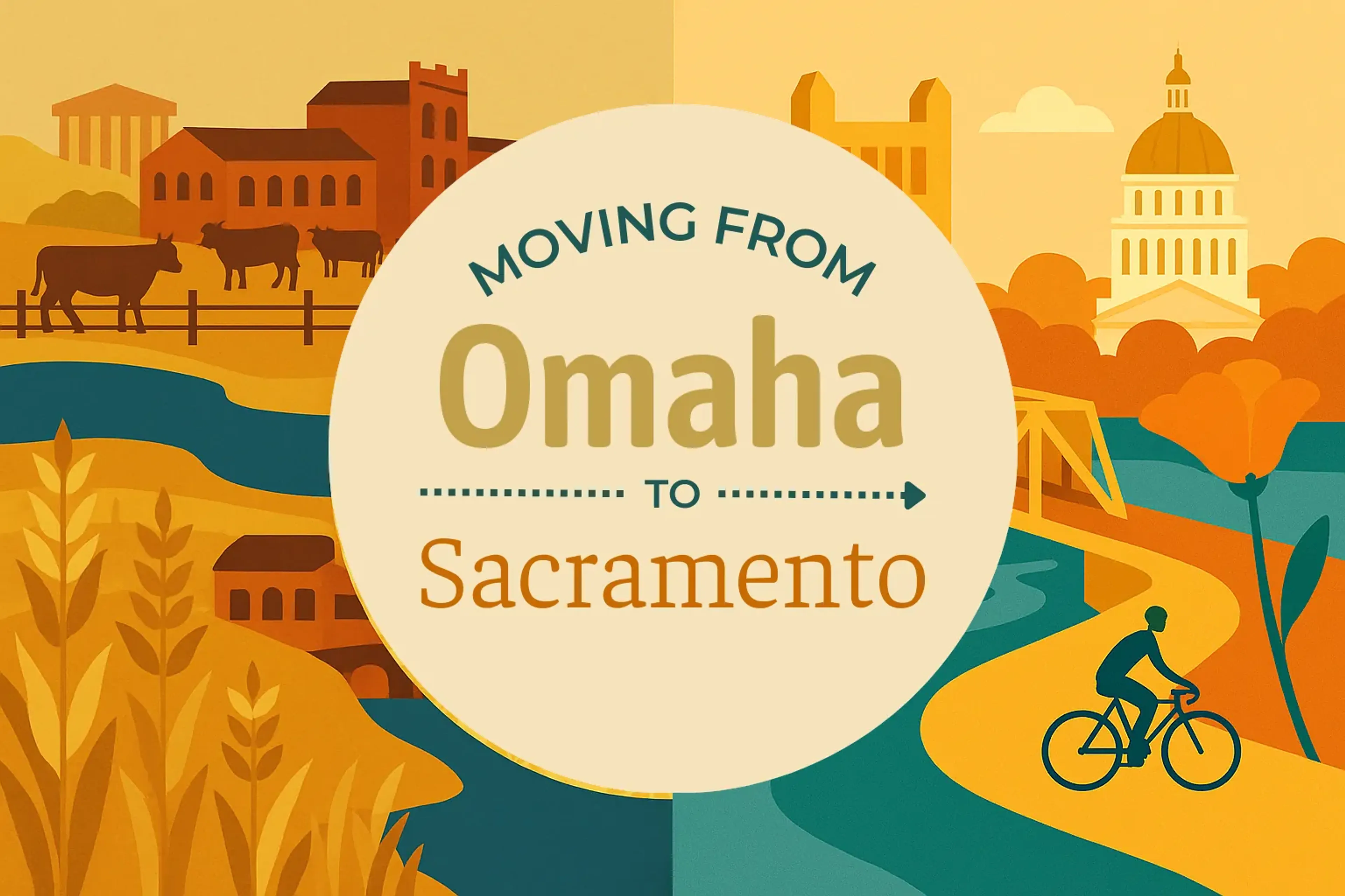 Side-by-side comparison of Omaha to Sacramento moving companies
