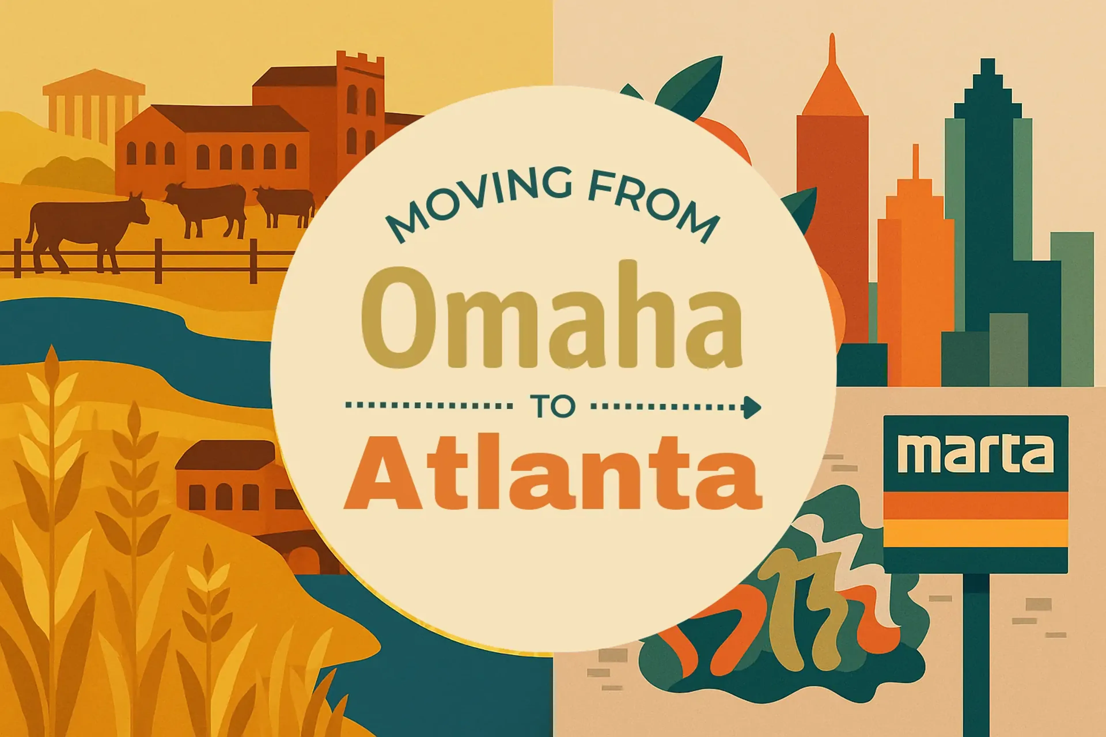 Side-by-side comparison of Omaha to Atlanta moving companies