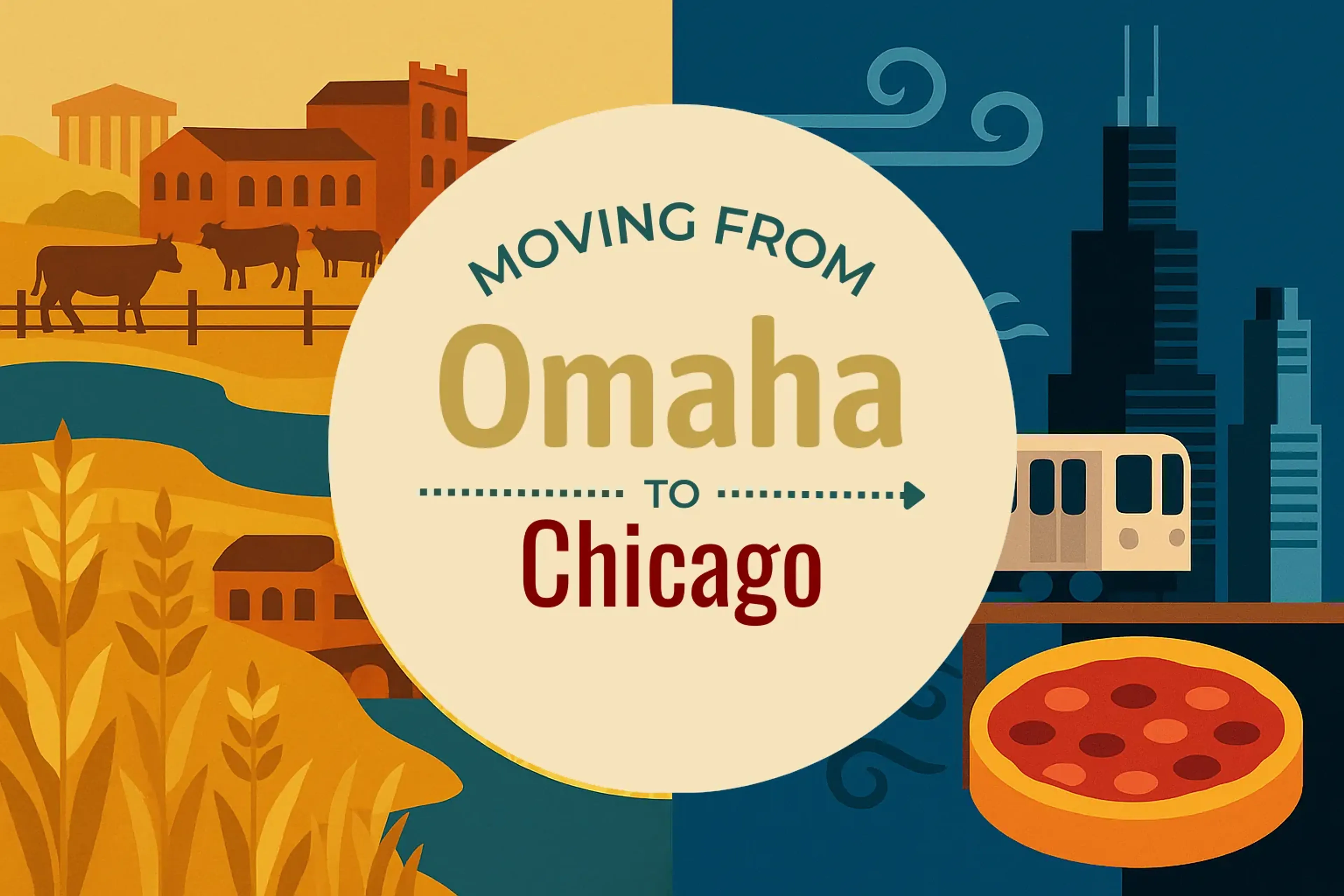 Side-by-side comparison of Omaha to Chicago moving companies