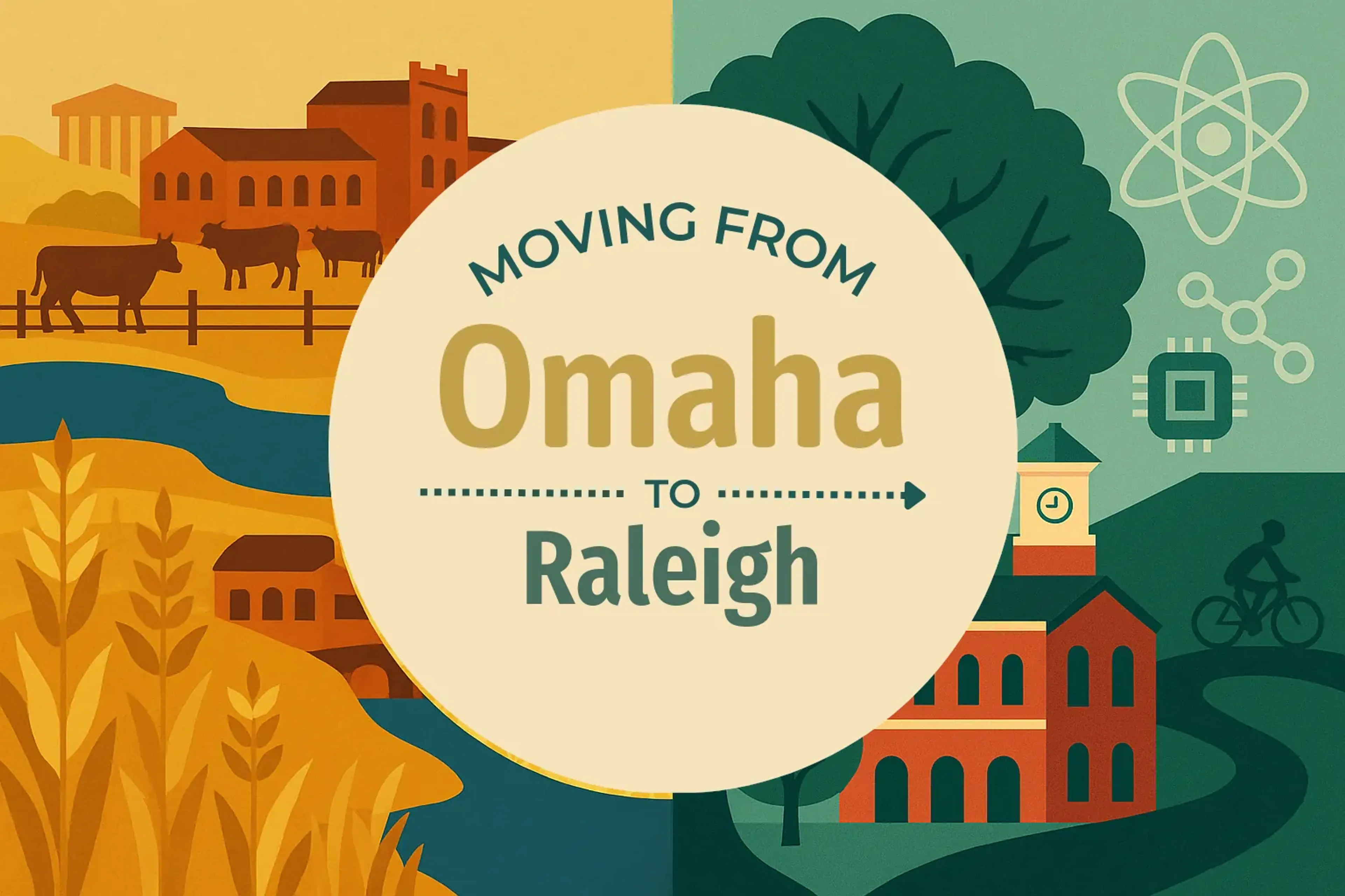 Side-by-side comparison of Omaha to Raleigh moving companies