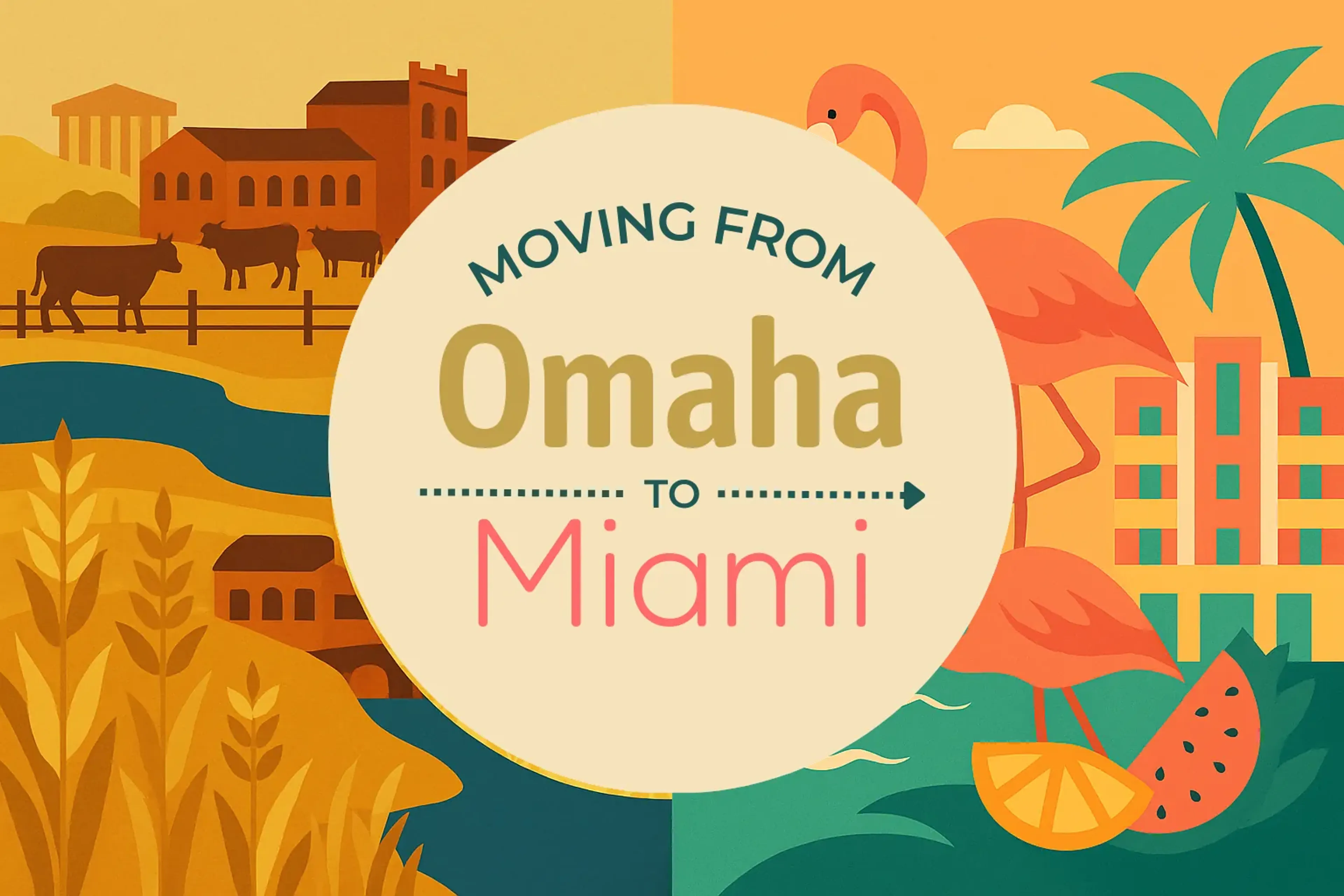 Side-by-side comparison of Omaha to Miami moving companies