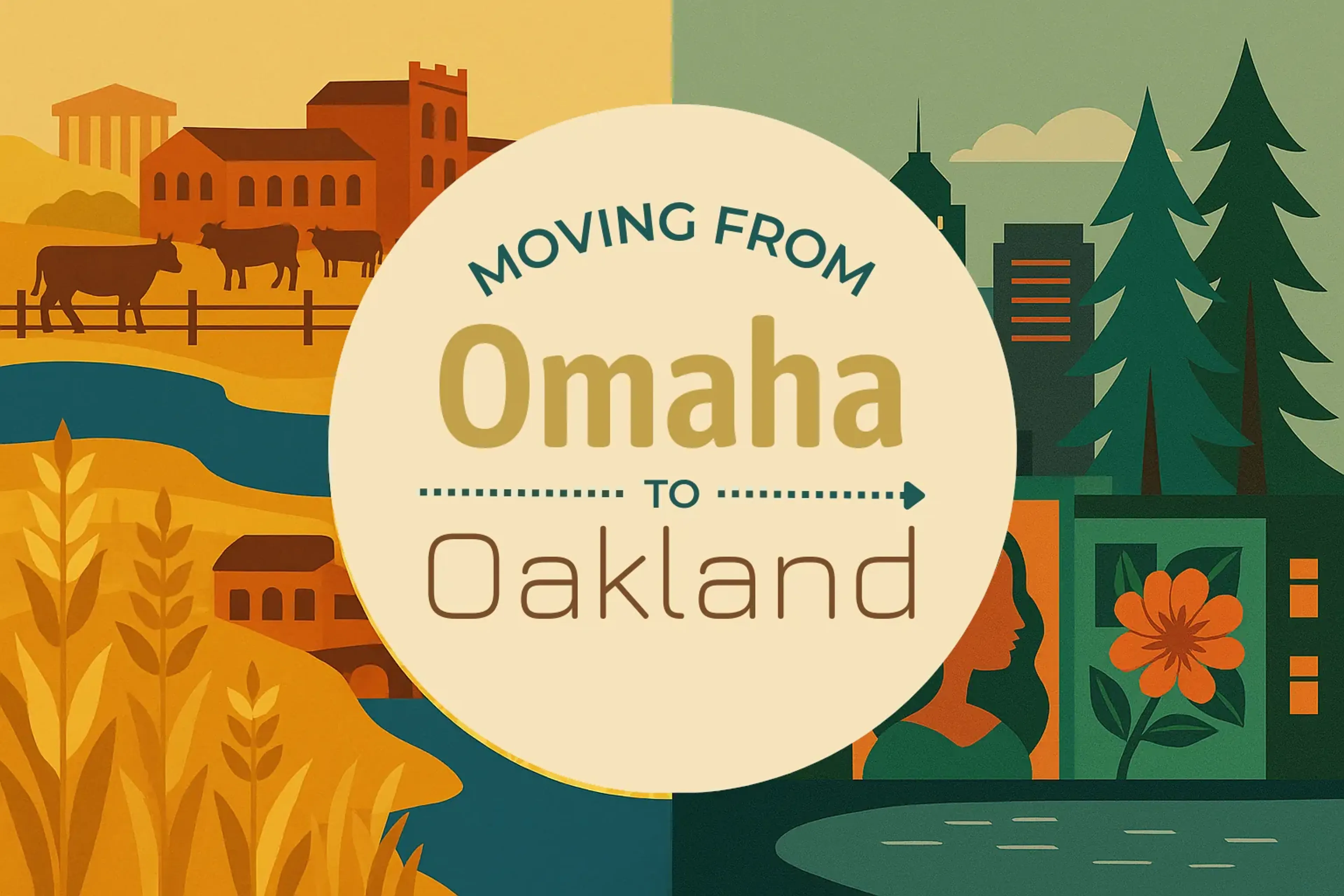 Side-by-side comparison of Omaha to Oakland moving companies