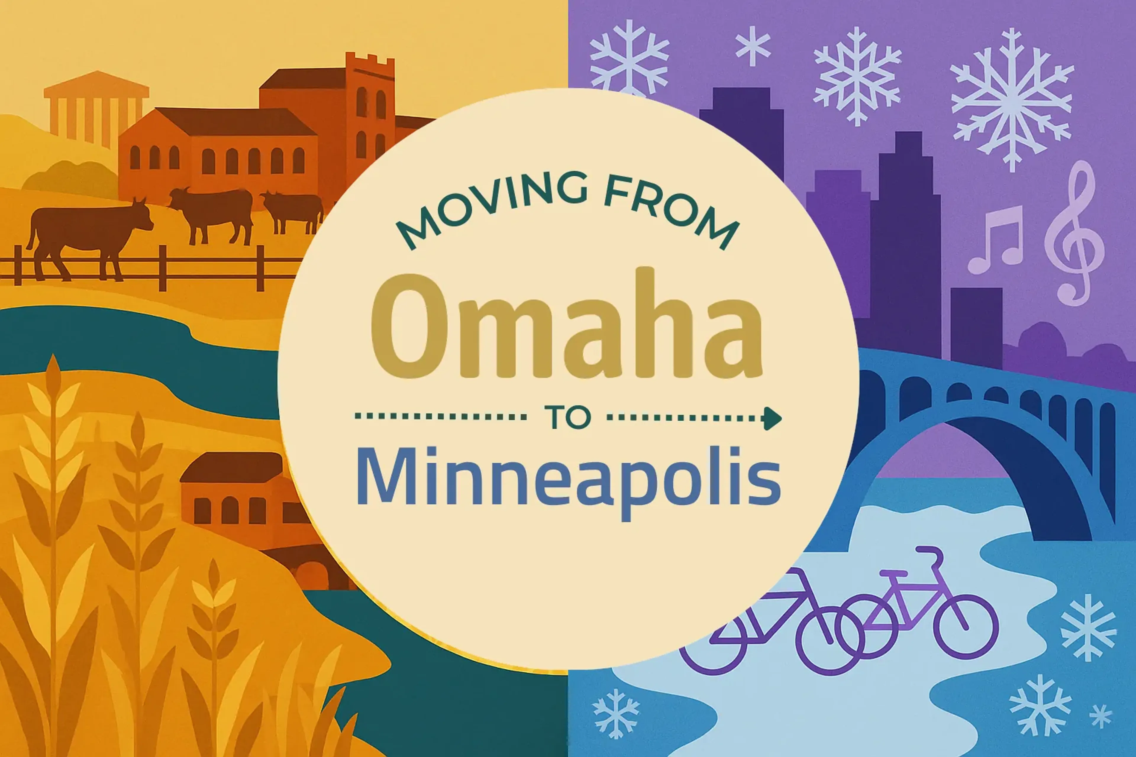 Side-by-side comparison of Omaha to Minneapolis moving companies