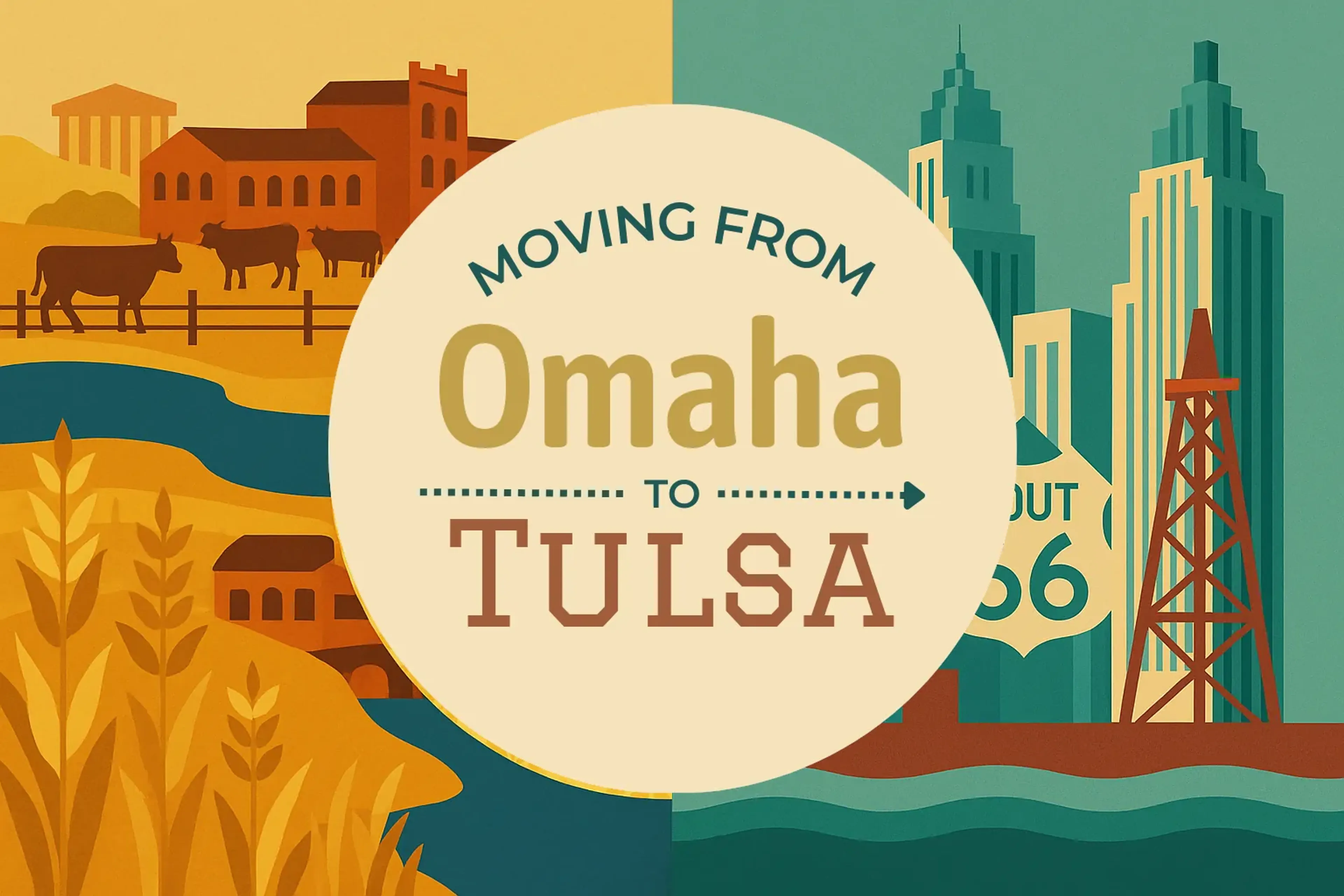 Side-by-side comparison of Omaha to Tulsa moving companies
