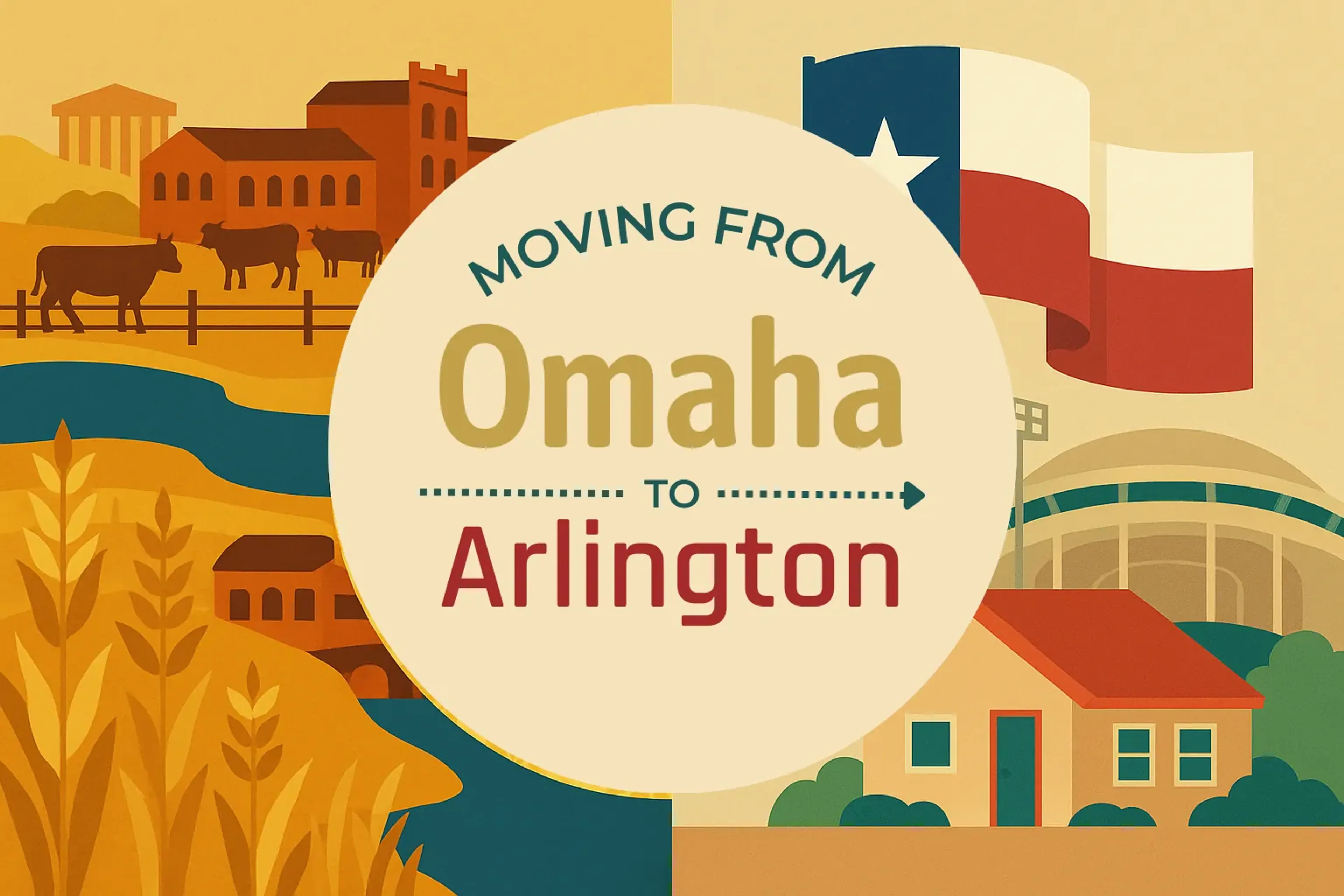 Side-by-side comparison of Omaha to Arlington moving companies