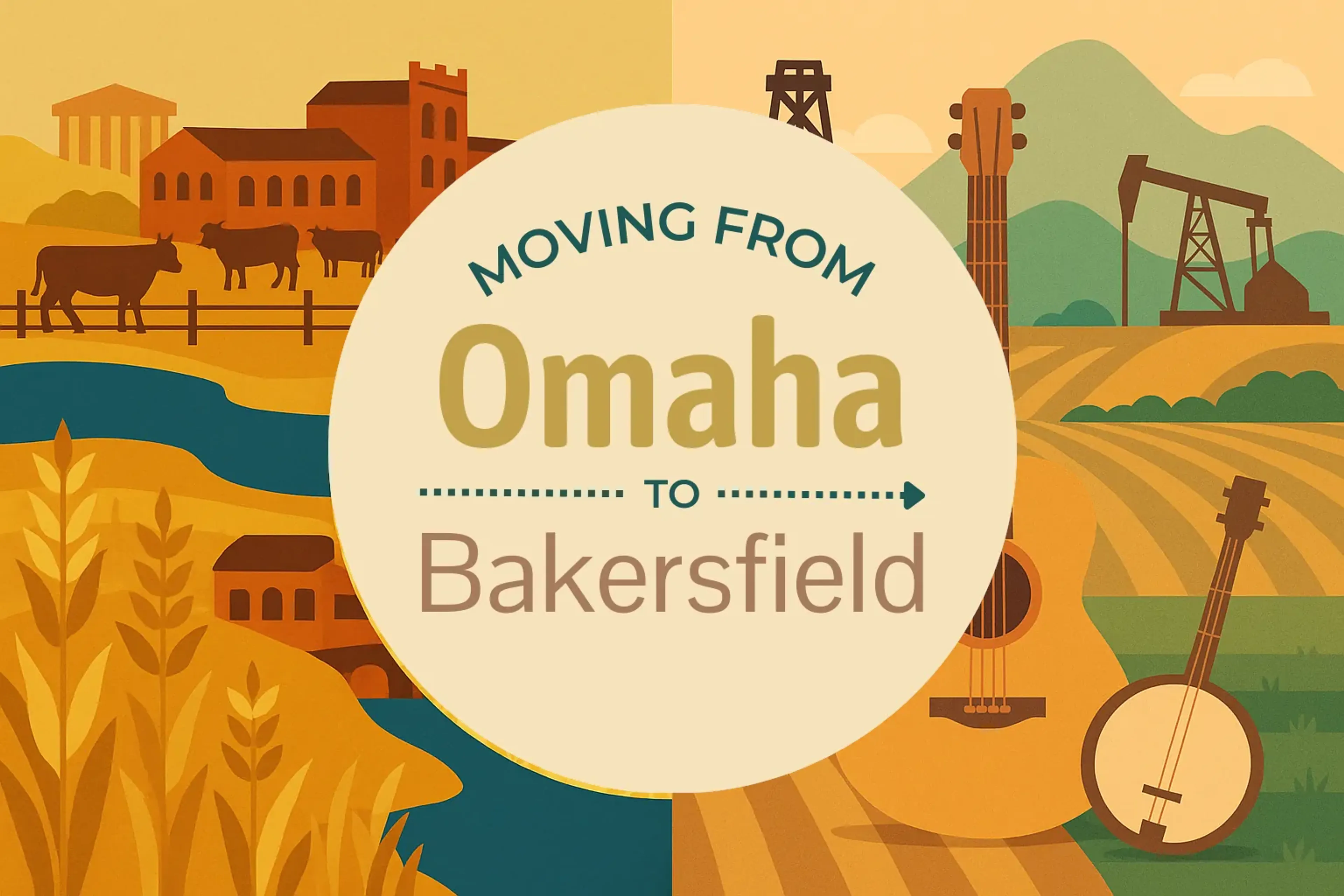 Side-by-side comparison of Omaha to Bakersfield moving companies