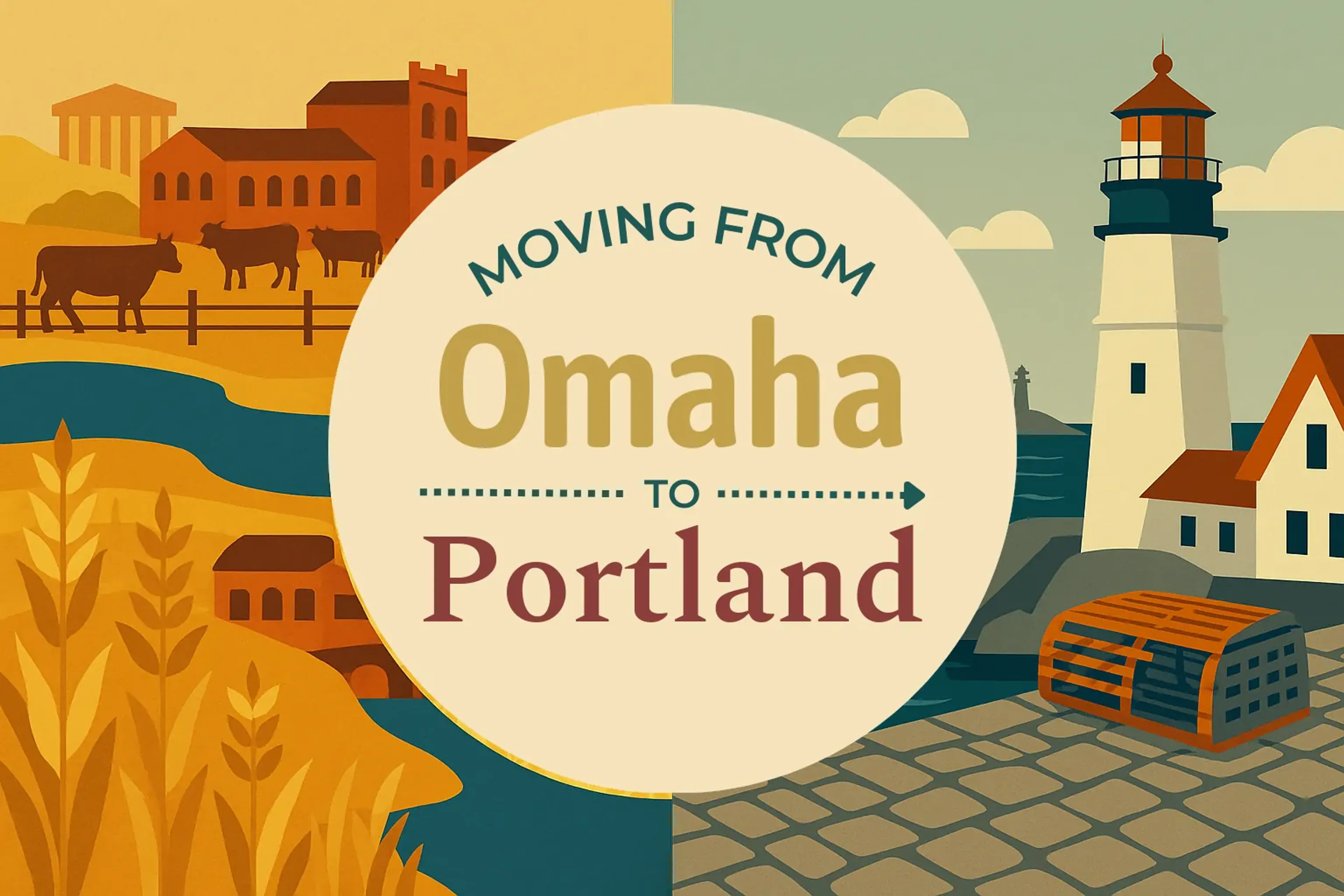 Side-by-side comparison of Omaha to Portland moving companies