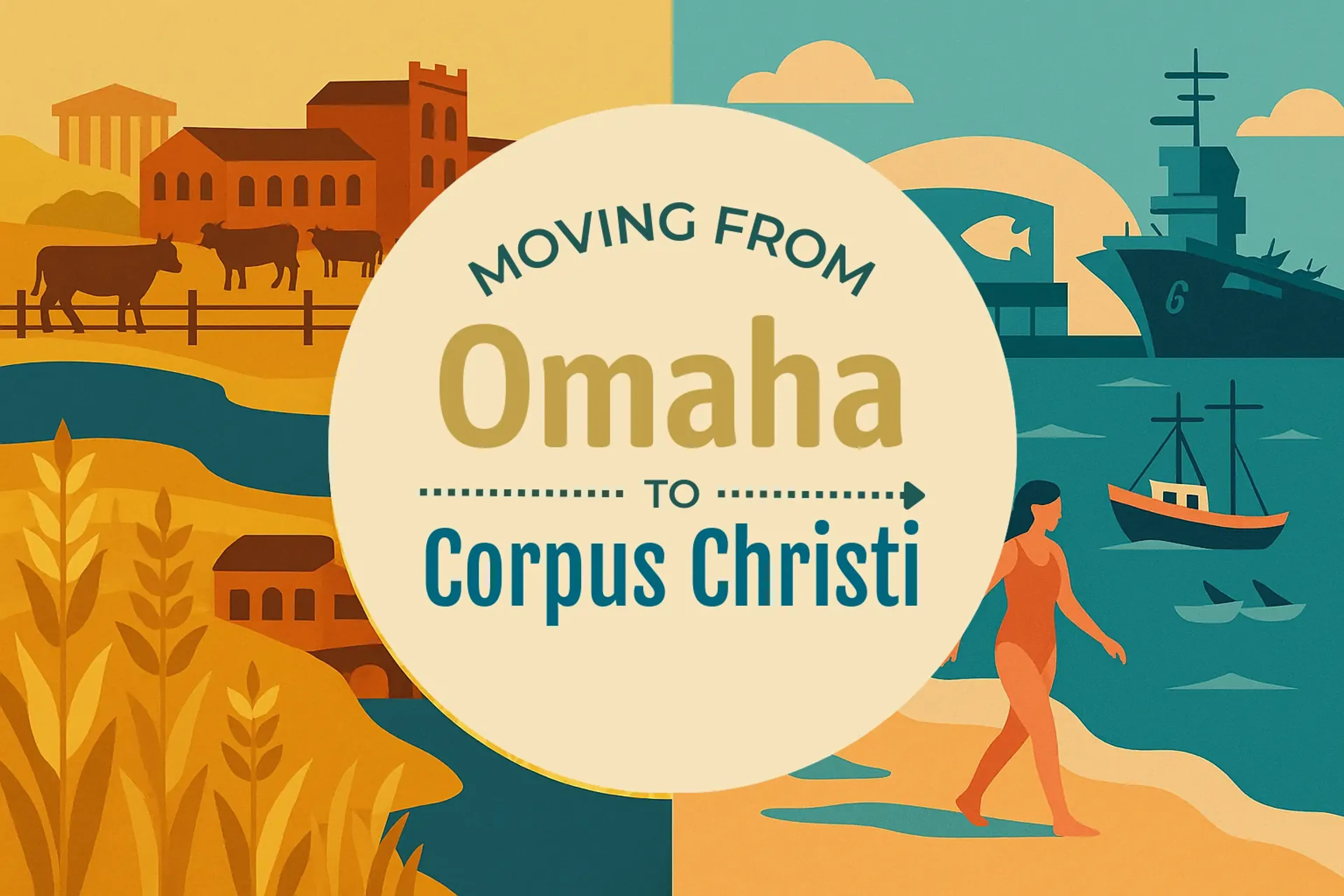Side-by-side comparison of Omaha to Corpus Christi moving companies