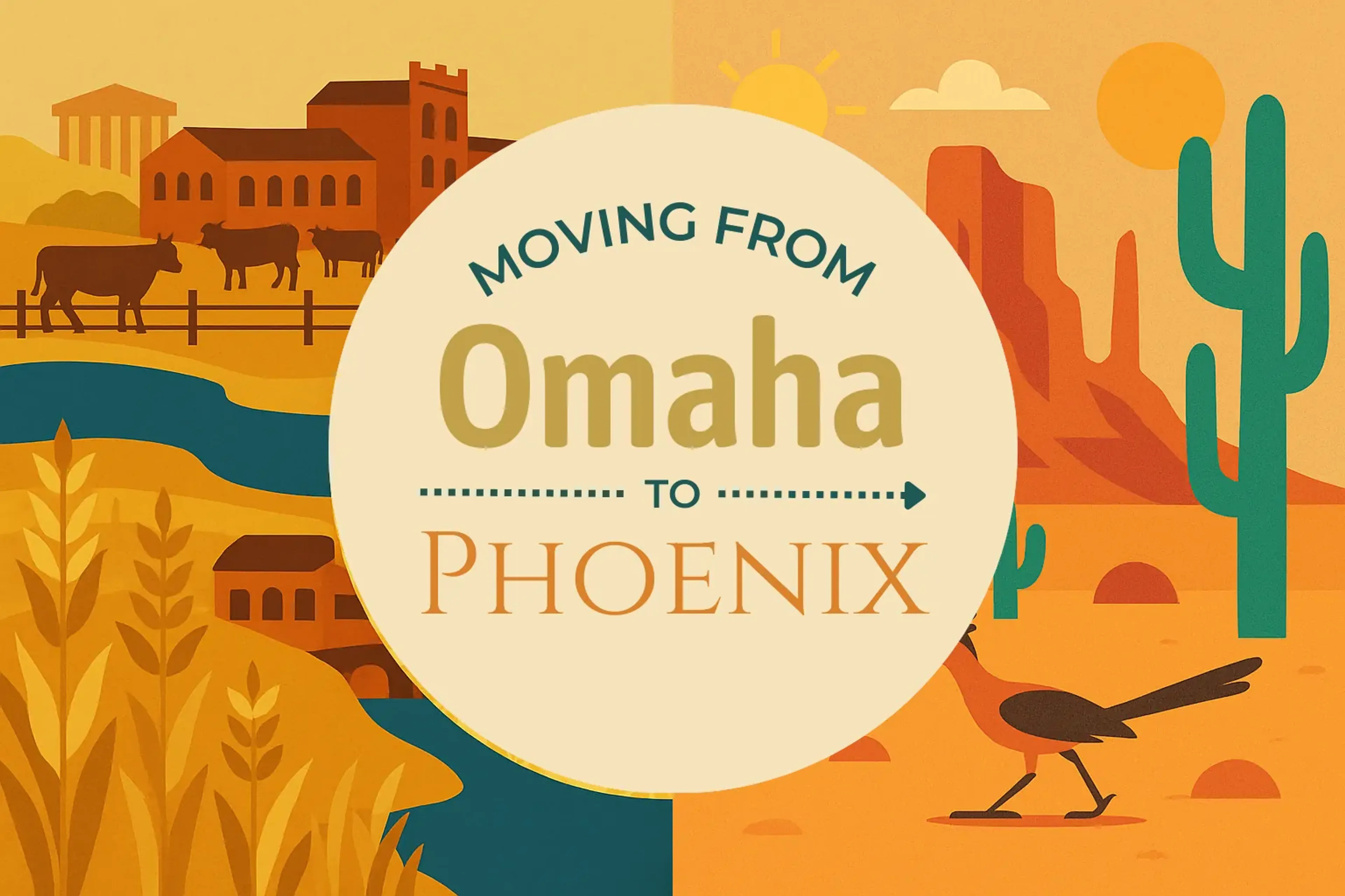 Side-by-side comparison of Omaha to Phoenix moving companies