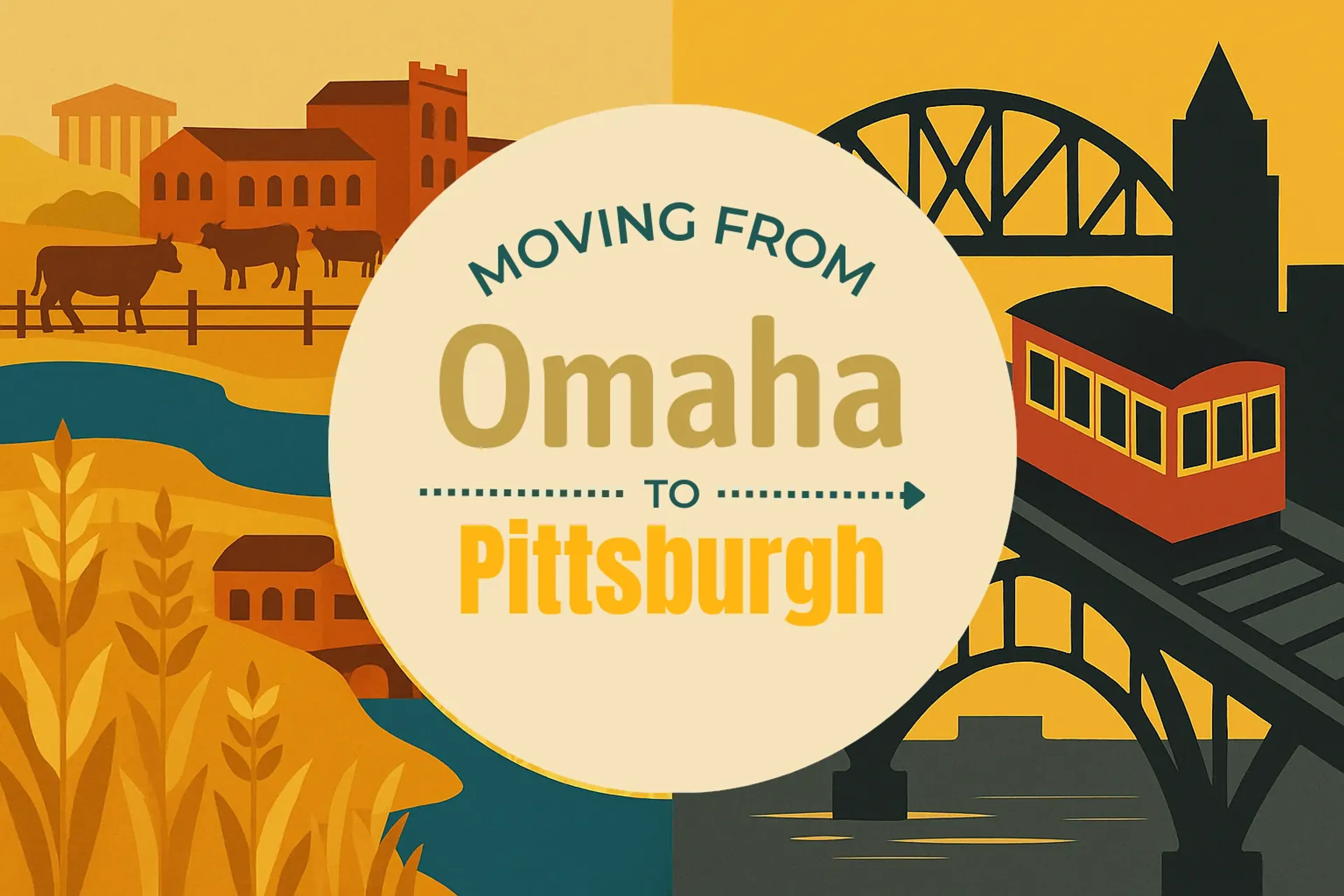 Side-by-side comparison of Omaha to Pittsburgh moving companies