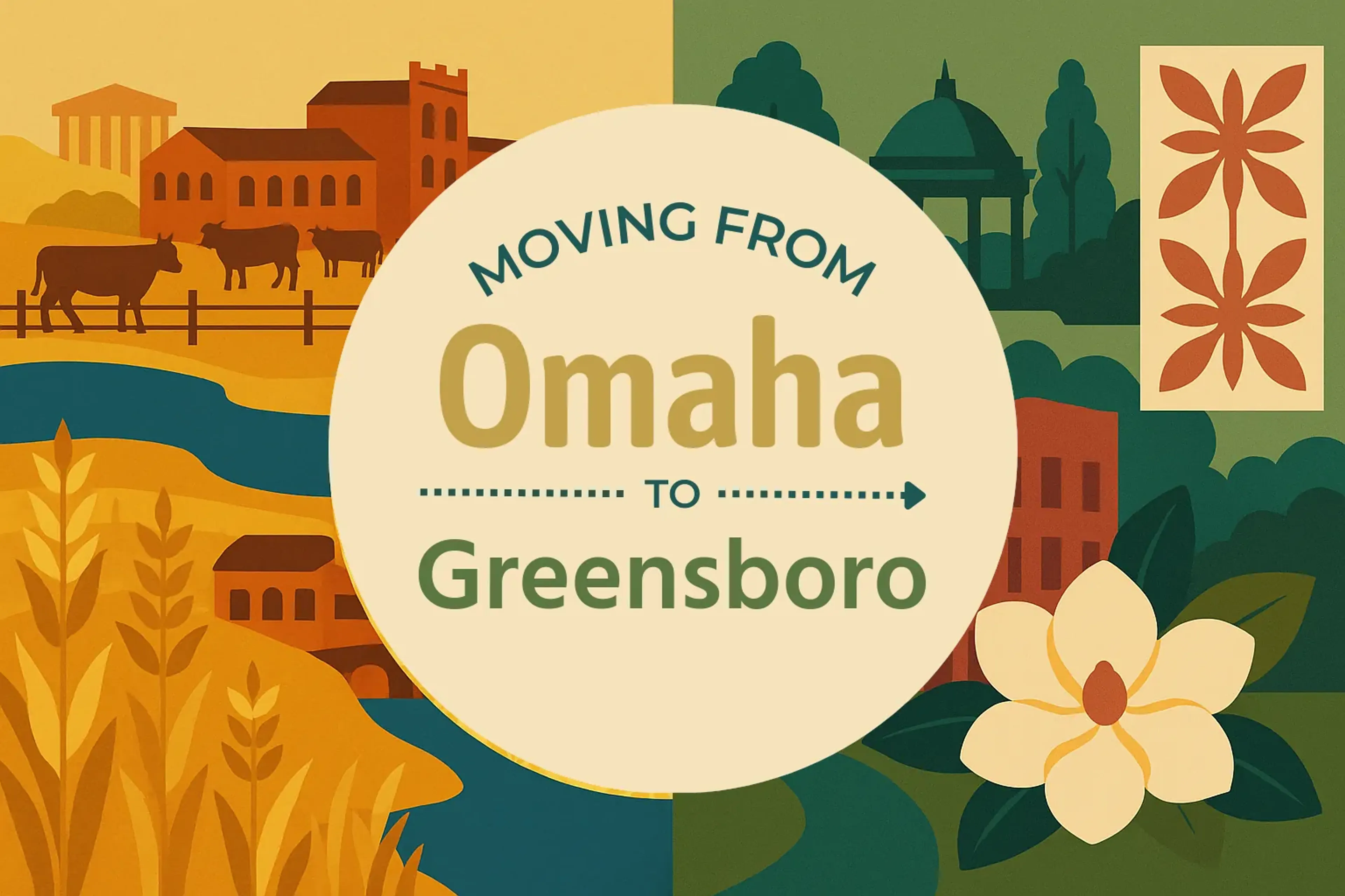 Side-by-side comparison of Omaha to Greensboro moving companies