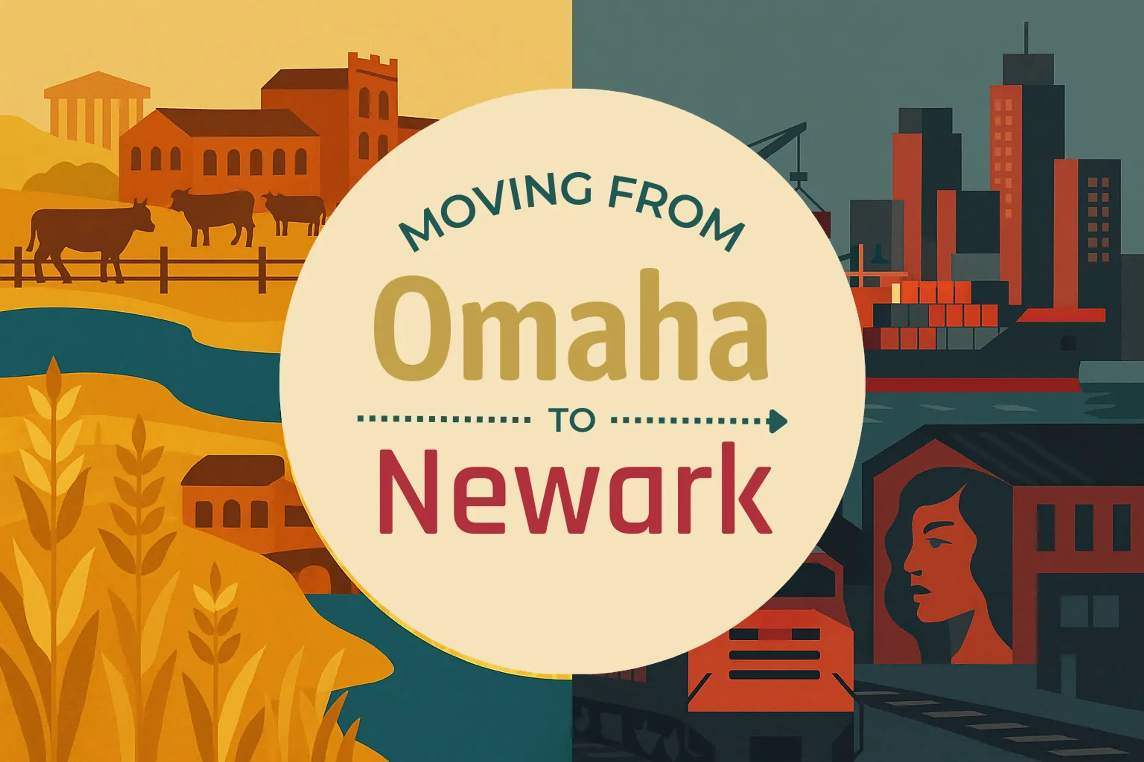 Side-by-side comparison of Omaha to Newark moving companies