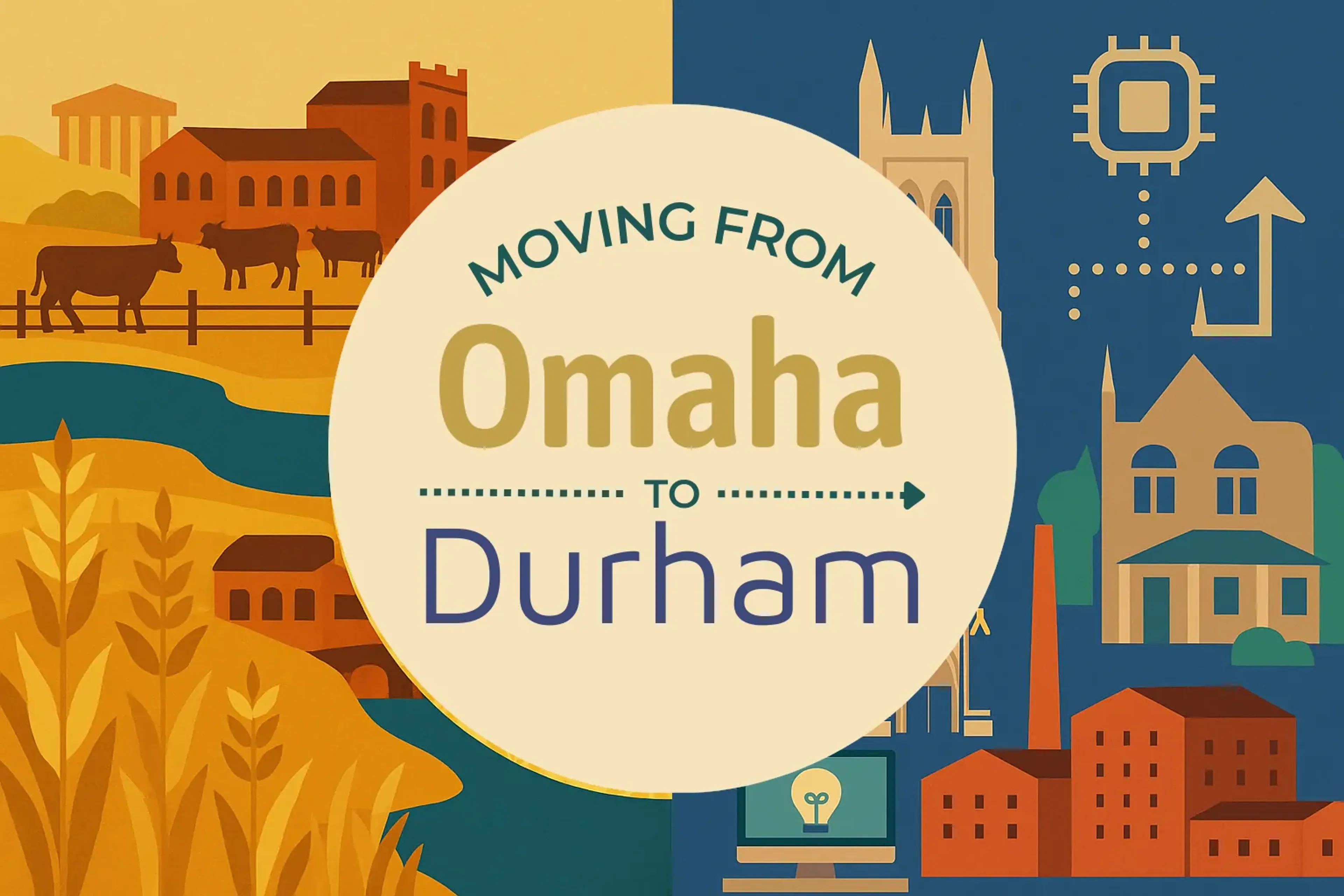 Side-by-side comparison of Omaha to Durham moving companies