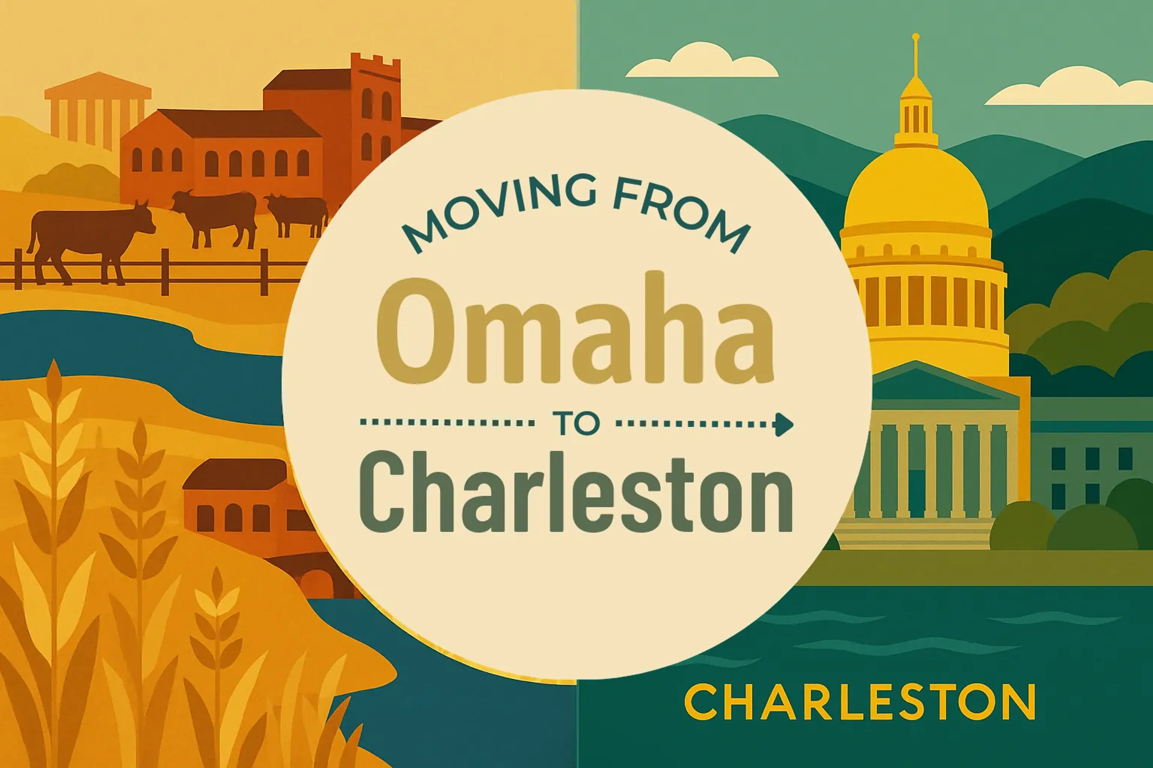Side-by-side comparison of Omaha to Charleston moving companies