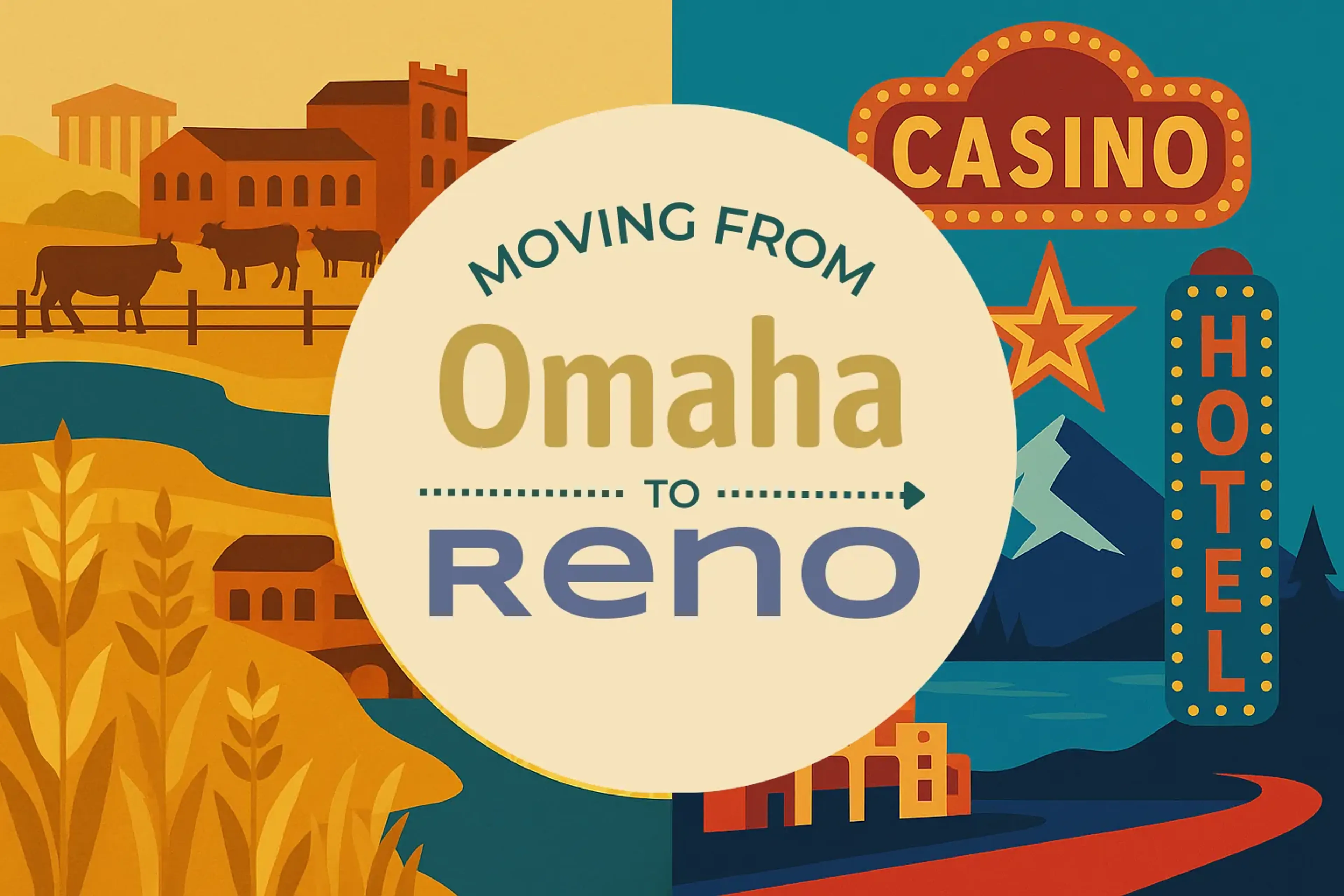 Side-by-side comparison of Omaha to Reno moving companies