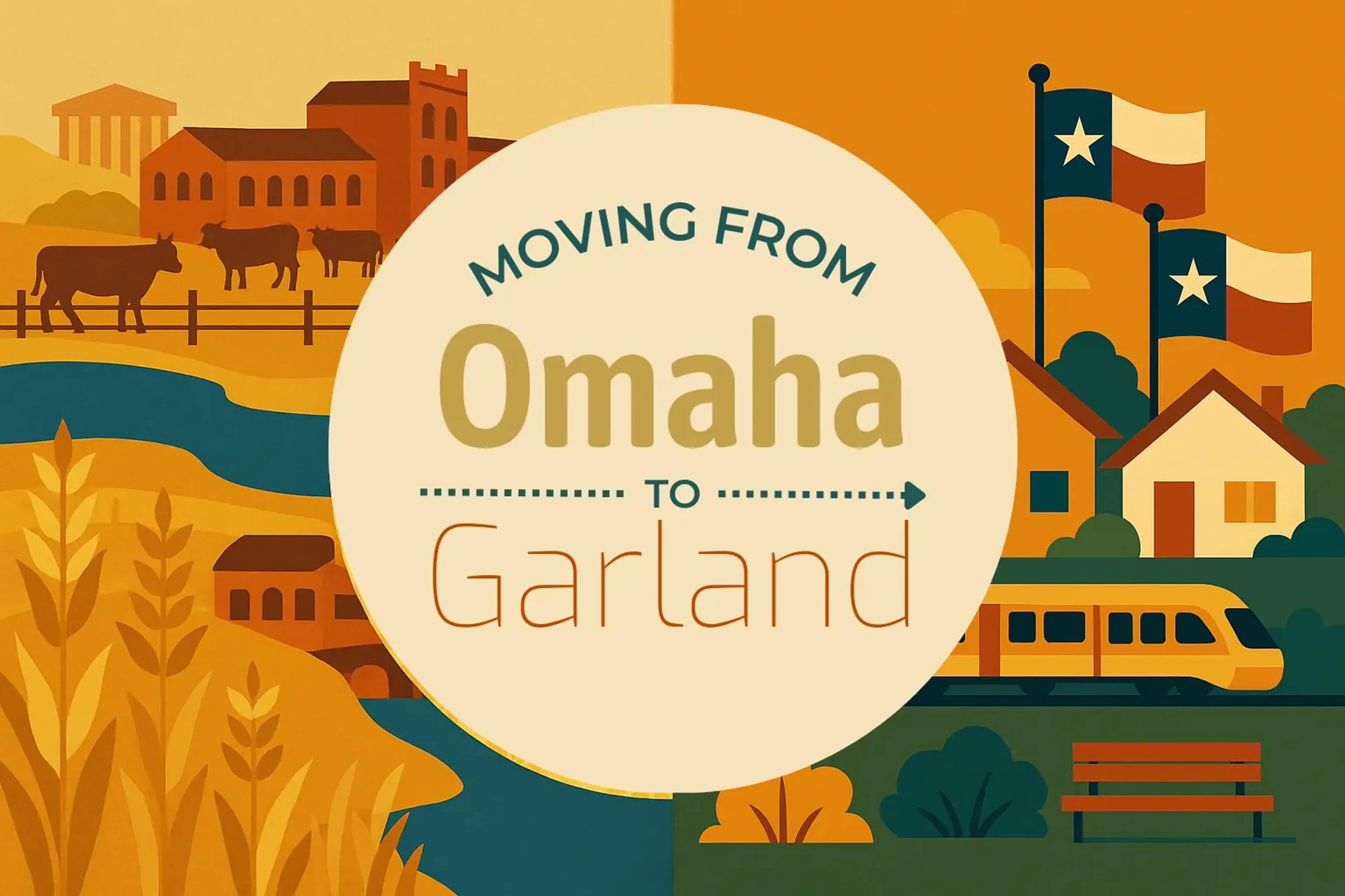 Side-by-side comparison of Omaha to Garland moving companies