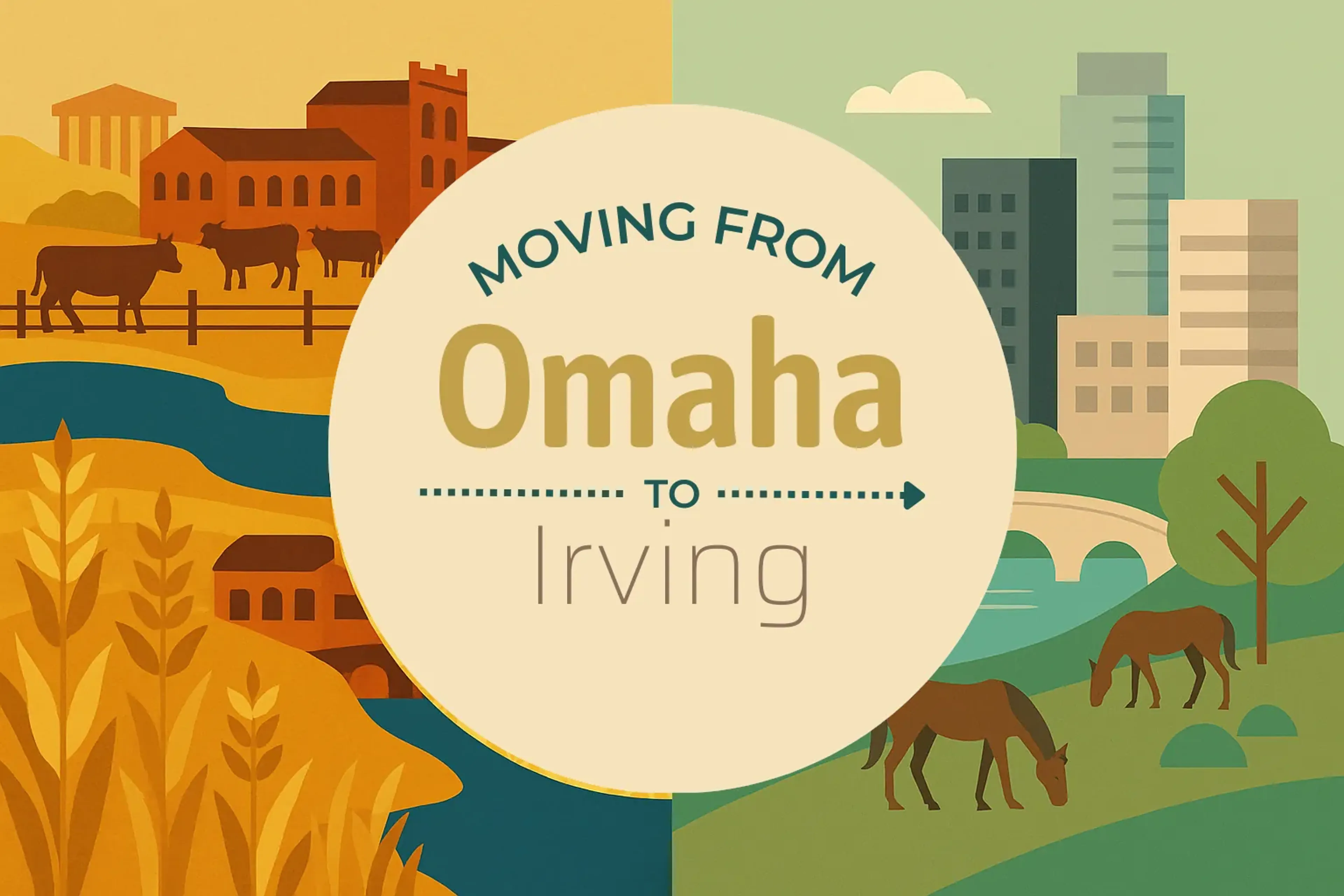Side-by-side comparison of Omaha to Irving moving companies