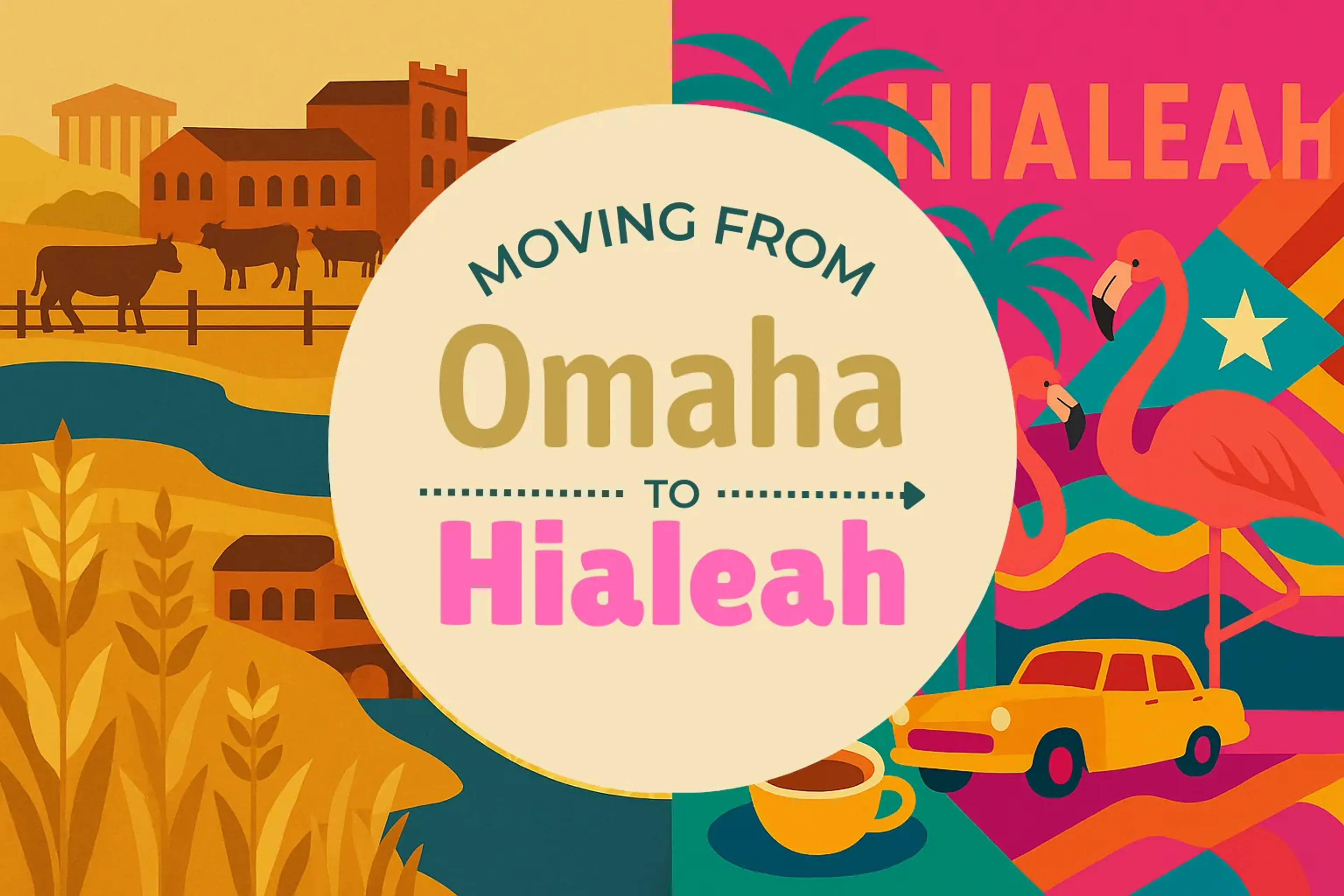 Side-by-side comparison of Omaha to Hialeah moving companies
