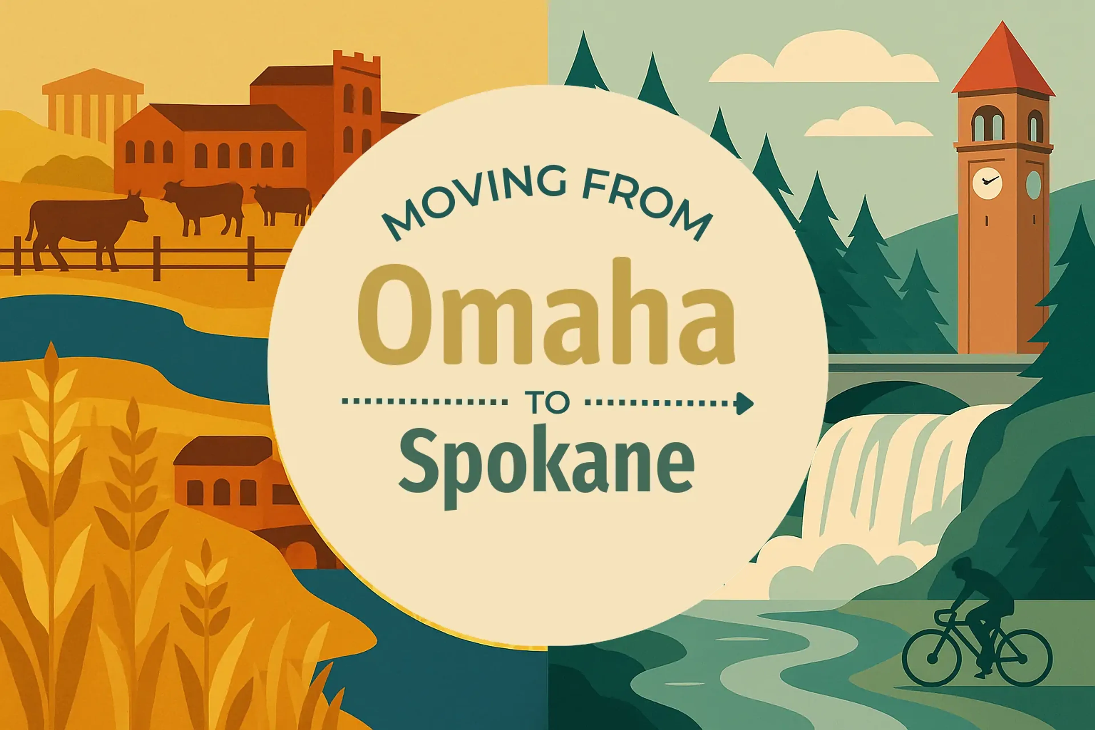 Side-by-side comparison of Omaha to Spokane moving companies