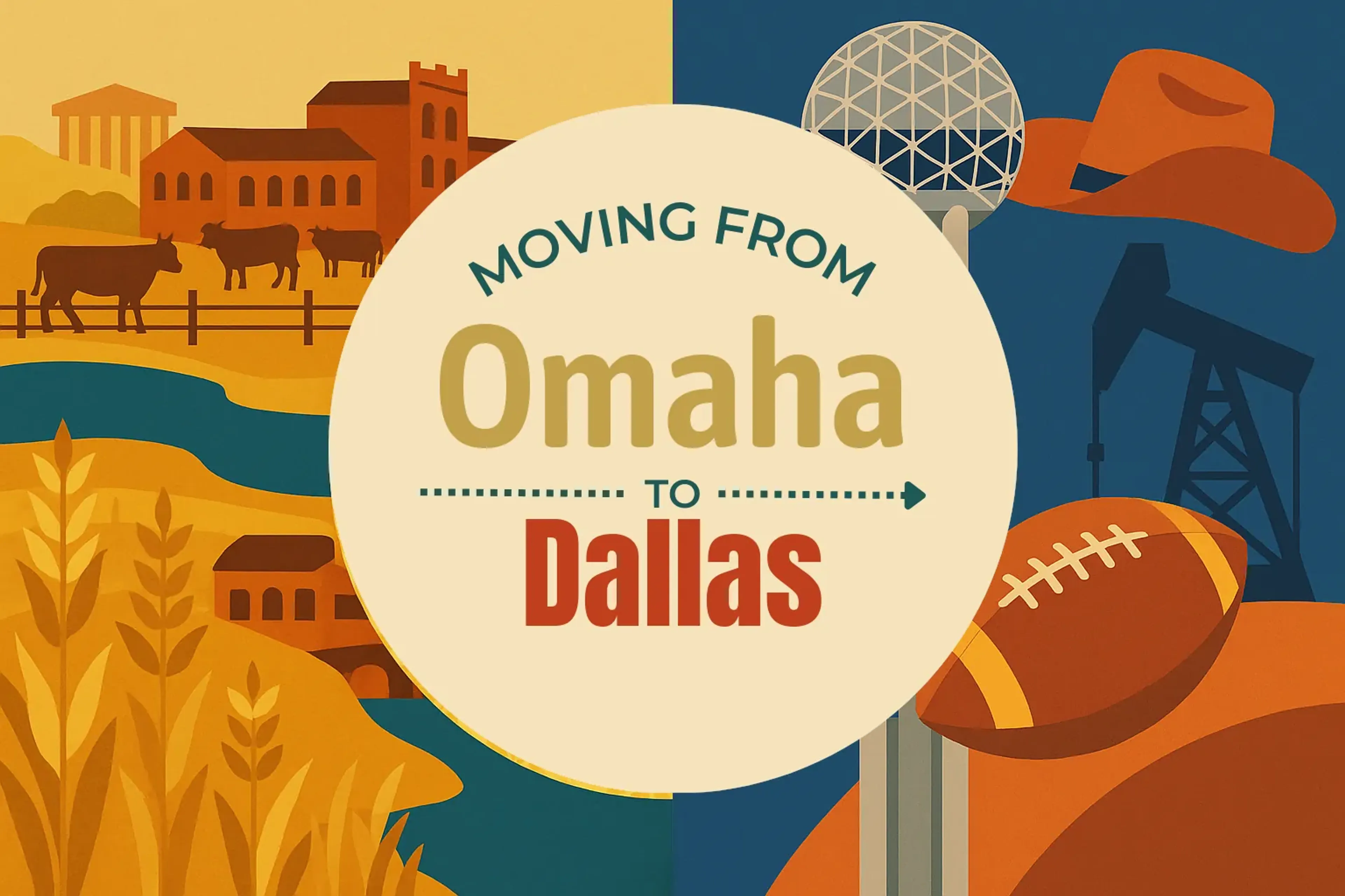 Side-by-side comparison of Omaha to Dallas moving companies