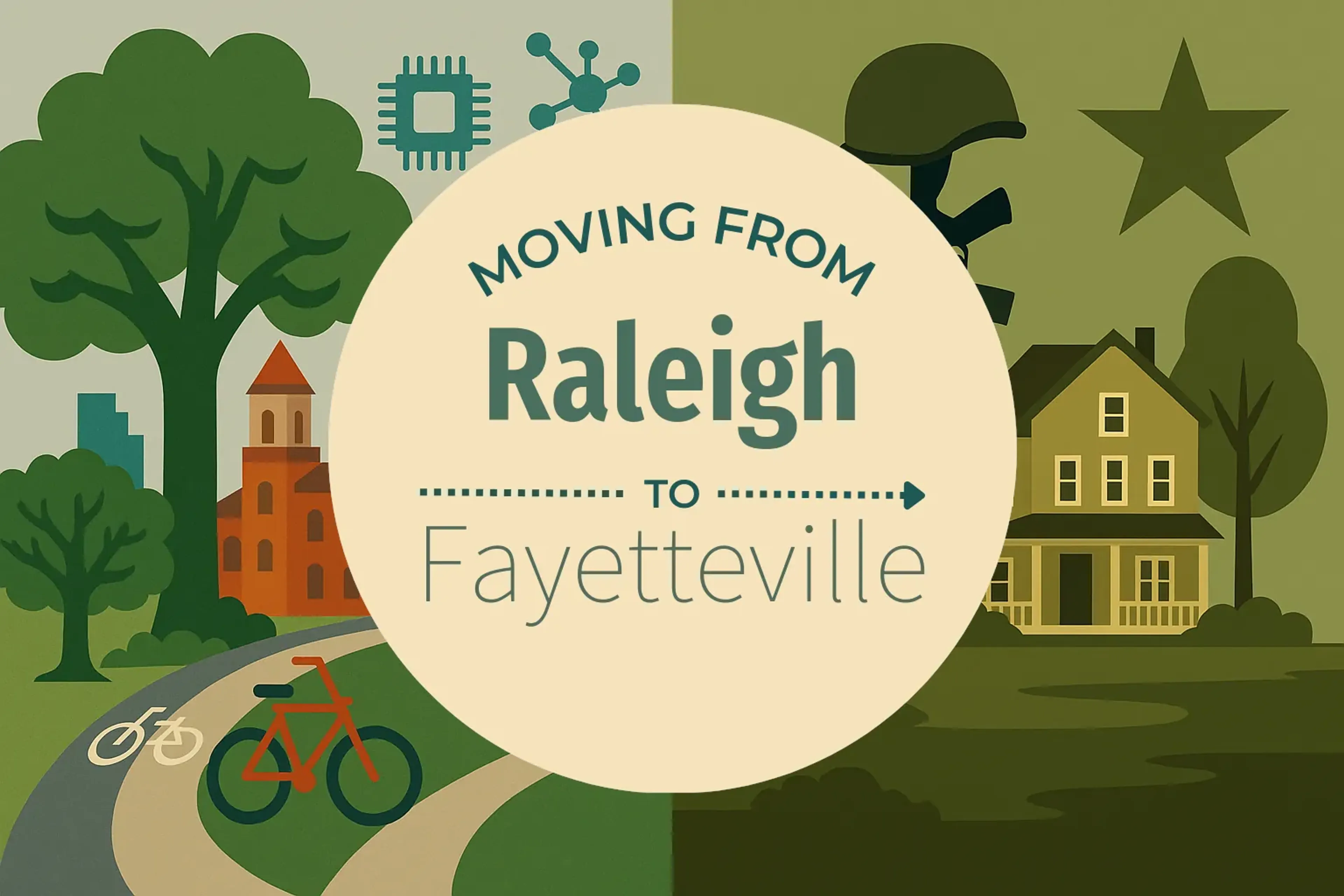 Side-by-side comparison of Raleigh to Fayetteville moving companies