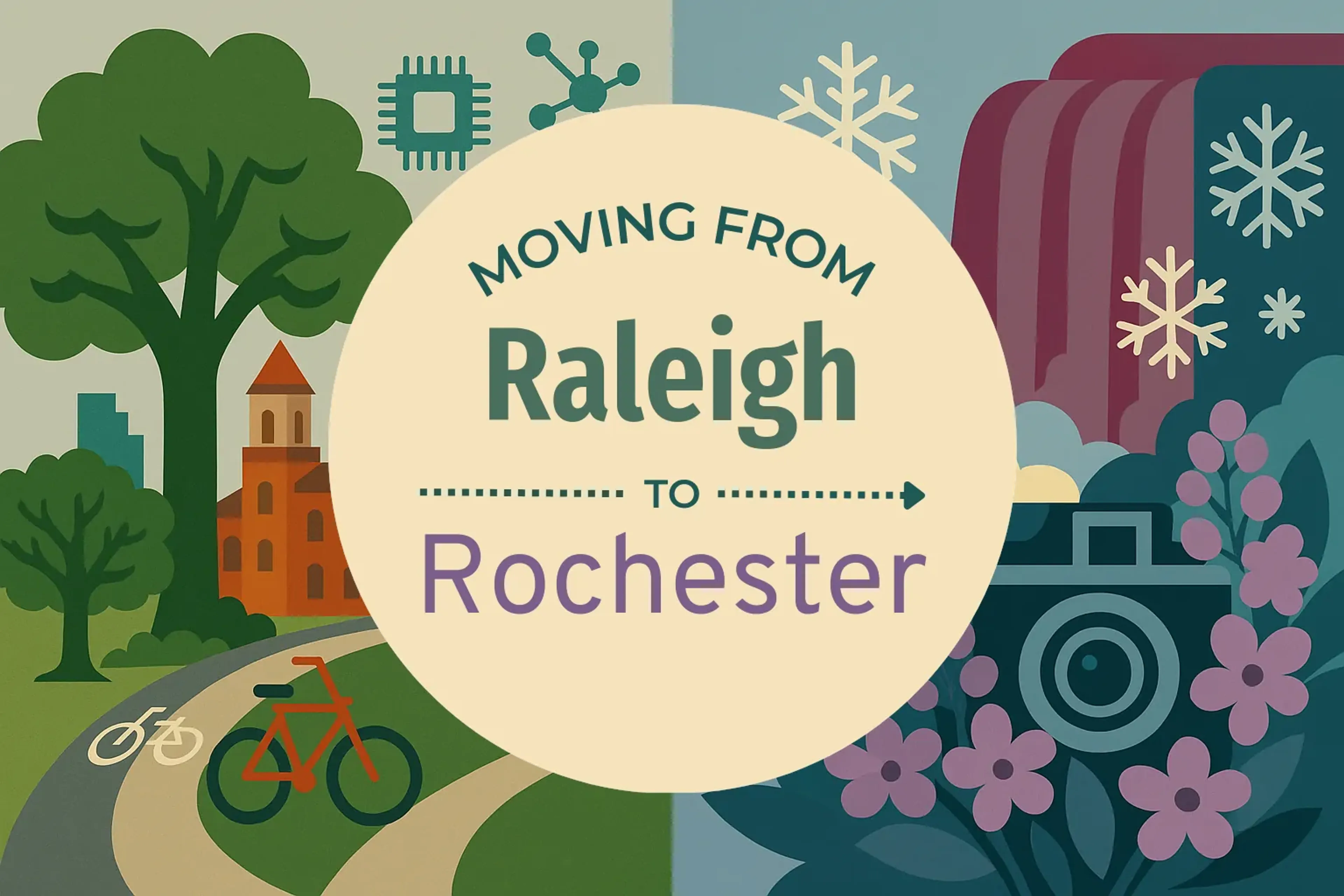 Side-by-side comparison of Raleigh to Rochester moving companies