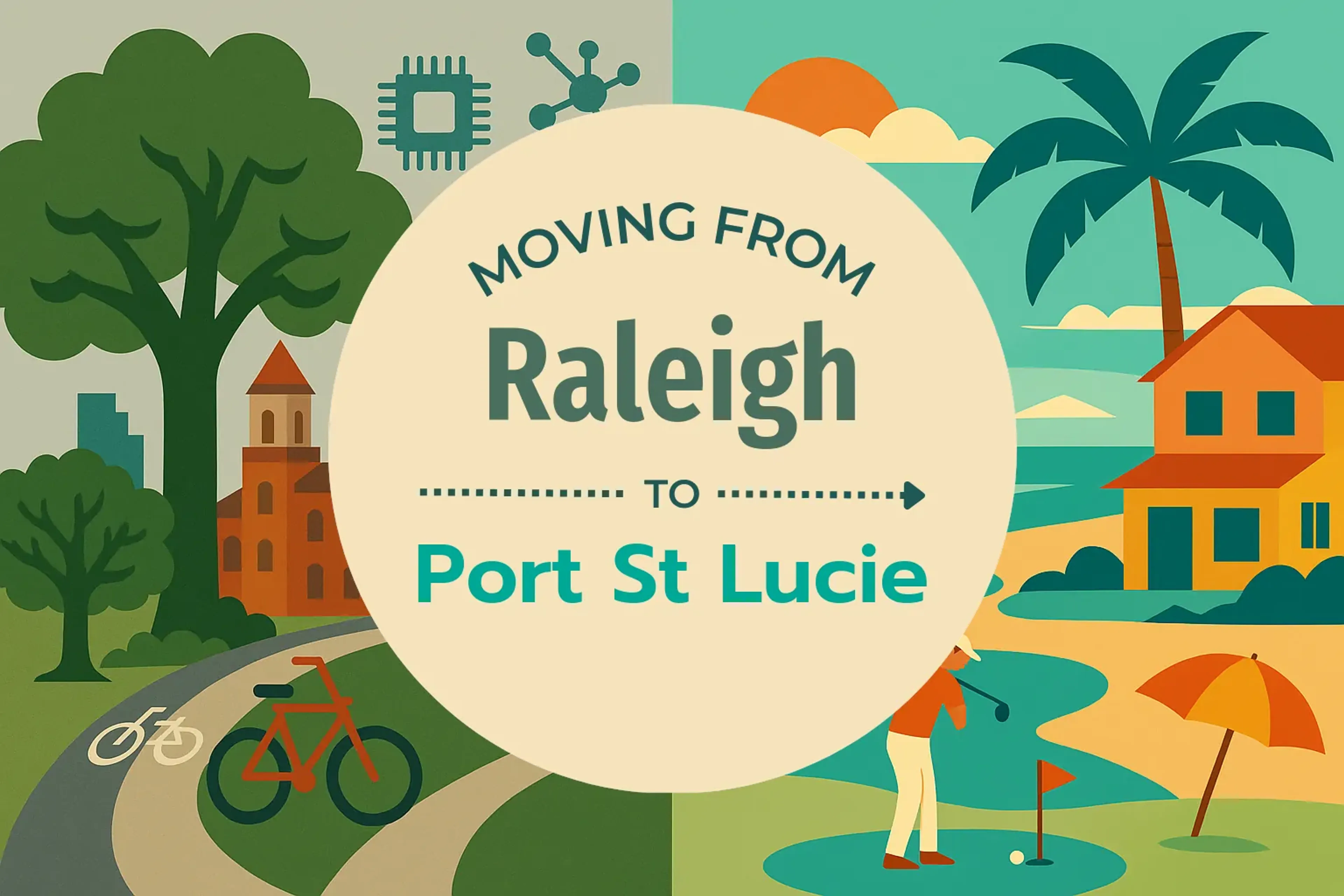 Side-by-side comparison of Raleigh to Port St. Lucie moving companies