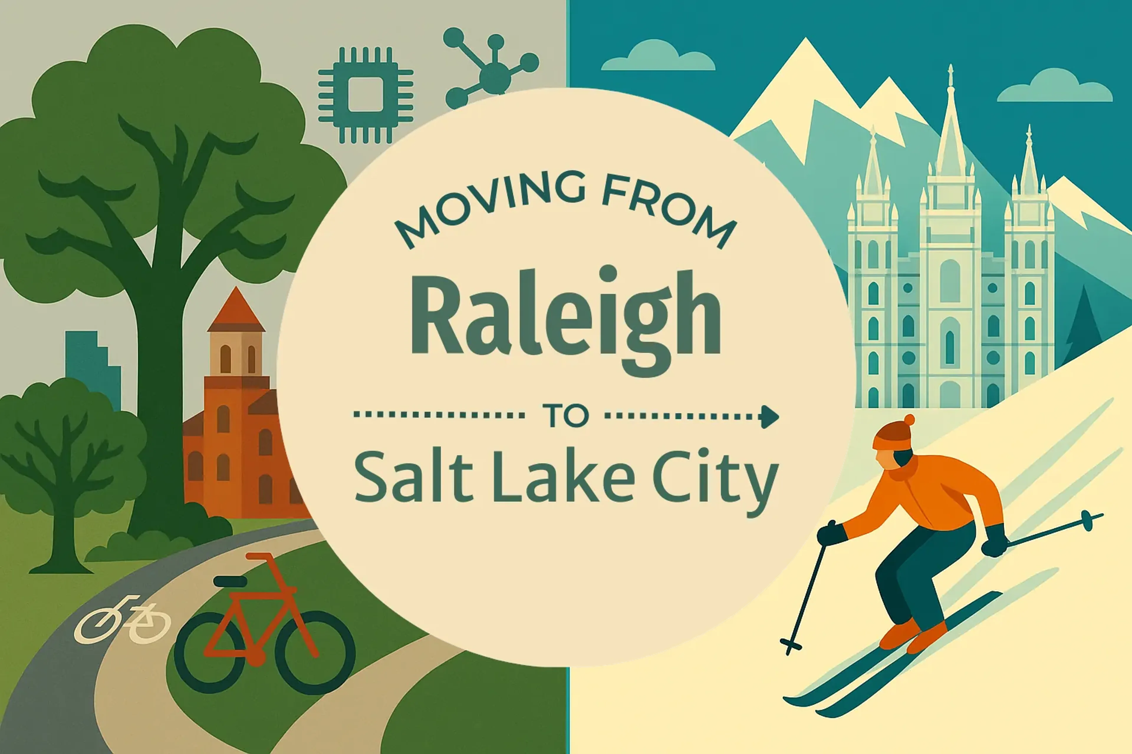 Side-by-side comparison of Raleigh to Salt Lake City moving companies